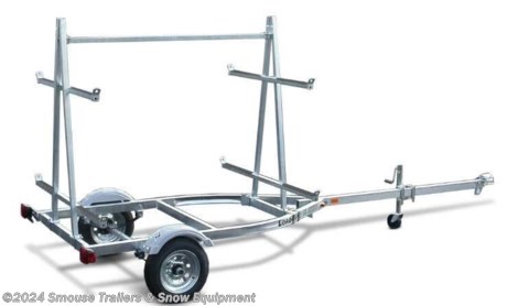NEW 2024 Load Rite 4 Place Kayak Trailer w/Swing up Jack
GVW: 1180#
Unladen: 180#
Payload: 1000#
MODEL K1000-4T
SPECS:
Capacity: 1000
Suspension: Torsion
Units: 4
Max Load Per Mounting Section: 95
Tire Size: 4.80 x 12B
Overall width: 62&quot;
Overall Length: 16&#39;
Overall height: 86&quot;
Mounting Area Width: 21&quot;
Mounting Area Height: 34&quot;
Length Between Crossbars: 75&quot;
WE ARE YOUR ONE STOP SHOP FOR ALL PENNDOT PAPERWORK, FINANCING &amp; INSPECTIONS WHEN YOU PURCHASE A TRAILER HERE AT SMOUSE&#39;S.
** FINANCING AVAILABLE FOR THOSE WHO QUALIFY
** FULL SERVICE CENTER TO INCLUDE INSPECTION,REPAIRS &amp; MODIFICATIONS
** WE STOCK TRAILER PARTS AND ACCESSORIES
** NEED A BRAKE CONTROL? WE INSTALL YOUR BREAK CONTROL WHILE WE ARE DOING YOUR PAPERWORK (IF TRUCK IS PREWIRED) ON YOUR NEW TRAILER.
** WE ARE A MEMBER OF COSTARS
WE ACCEPT CASH-CHECK, VISA &amp; MASTERCARD
*Price, if shown, does not include government &amp; PENNDOT fees, taxes, dealer document preparation charges or any finance charges (if applicable). FOB Mt Pleasant, Pa
Final actual sales price will vary depending on options or accessories selected.
NOTE: Models with a price of &quot;Request a Quote&quot; are always included in a $0 search, regardless of actual value