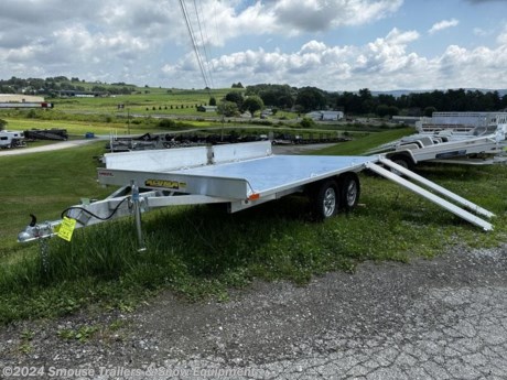 NEW 2024 Aluma 12&quot; (3 Place) ATV Trailer w/ Side Ramps &amp; Brakes
CASH OR CHECK PRICE $5499!!!
GVW: 4400#
Unladen: 850#
Payload: 3550#

TRAILER SPECS
A8812TA - 2) 2200# Tandem axles with electric brakes
ST205/75R14 LRC radial tires (1760# cap/tire)
Aluminum wheels
Extruded aluminum floor
A-Framed aluminum tongue, 48&quot; long with 2&quot; coupler
LED Lighting package, safety chains
Swivel tongue jack, 1500# capacity
4) Ramps, 12&quot; x 69&quot;
8) Tie-down loops
Overall width = 90.5&quot;
Overall length = 206&quot;

WE ARE YOUR ONE STOP SHOP FOR ALL PENNDOT PAPERWORK, FINANCING &amp; INSPECTIONS WHEN YOU PURCHASE A TRAILER HERE AT SMOUSE&#39;S.

** FINANCING AVAILABLE FOR THOSE WHO QUALIFY
** FULL SERVICE CENTER TO INCLUDE INSPECTION,REPAIRS &amp; MODIFICATIONS
** WE STOCK TRAILER PARTS AND ACCESSORIES
** NEED A BRAKE CONTROL? WE INSTALL YOUR BREAK CONTROL WHILE WE ARE DOING YOUR PAPERWORK (IF TRUCK IS PREWIRED) ON YOUR NEW TRAILER.
** WE ARE A MEMBER OF COSTARS

_ WE ACCEPT CASH-CHECK, VISA &amp; MASTERCARD _

*Price, if shown, does not include government &amp; PENNDOT fees, taxes, dealer document preparation charges or any finance charges (if applicable). FOB Mt Pleasant, Pa
Final actual sales price will vary depending on options or accessories selected.
NOTE: Models with a price of &quot;Request a Quote&quot; are always included in a $0 search, regardless of actual value