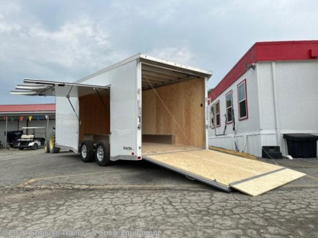 NEW 2023 ATC 8.5 x 20 HD Raven Limited Car Hauler w/ Ramp Door

84&quot; Interior Height, 84&quot; Door Height
DOOR - ESCAPE - PREMIUM - 88W X 66H
* ALUMINUM STEP
* ONE PIECE REMOVABLE INTERIOR WHEEL WELL
* EXTERIOR FENDERETTES INTEGRATED INTO DOOR
* (2) 140# GAS SHOCKS
* (2) PROP RODS
GVW: 9990#
Unladen: 2830#
Payload: 7160#
MODEL: RCLAB8520+0-2T5.2K - PED
FEATURES
AXLE - 5200# - TORSION - EZ LUBE HUBS - ELECTRIC BRAKES
ALL TUBE CONSTRUCTION
COUPLER - A-FRAME - 2-5/16&quot; - 10,000#
CROSS MEMBERS - FLOOR - 16&quot; O/C
CROSS MEMBERS - ROOF - 16&quot; O/C - 1&quot; X 2&quot;
CROSS MEMBERS - WALL - CS - 16&quot; O/C - 1&quot; X 2&quot;
CROSS MEMBERS - WALL - RS - 16&quot; O/C - 1&quot; X 2&quot;
FLOOR DESIGN - BEAVERTAIL
FRAME - 5&quot;
FRAME - FULL PERIMETER - ALUMINUM
FRAME PROTECTION - SKID PLATES
FRONT DESIGN - FLAT
JACK - TONGUE - TOP WIND - 5000# - ZINC
TIRE/WHEEL - ST225/75R15/LRE - RADIAL ON ALUMINUM - W/STAINLESS STEEL LUGNUTS
TONGUE - EXTENDED TUBE
TRUCK PLUG - 7 WAY - BUMPER PULL
EXTERIOR FASTENER - SCREWLESS
EXTERIOR ALUMINUM THICKNESS - .030
FENDERETTES - AL - POLISHED
GRAVEL GUARD - ATP - 24&quot;
ROOF - ONE PIECE - ALUMINUM
SKIRTING - PERIMETER SKIRTING W/ REVERSE BEAVERTAIL
INCLUDES: CUSTOM WHEELWELL SKIRT, FULL PERIMETER SKIRTING, SINGLE FENDERETTE OVER EACH WHEEL
TRIM - VERTICALS - FRONT &amp; TOP RADIUS - STAINLESS STEEL W/ CAST CORNERS - BRUSHED
TRIM - RUB RAIL - LOWER - ALUMINUM - 4&quot;
TRIM - SPOILER - REAR - COLOR MATCHED W/ 3 LED LIGHTS
INCLUDES: HEADER
TRIM - VERTICALS - REAR - COLOR MATCHED
TRIM - RUB RAIL - UPPER - ALUMINUM - 4&quot;
VENT - ROOF - MANUAL - 14&quot; - W/MAXXAIR COVER
DOOR - REAR RAMP - STANDARD - 2400# RATED MAX LOAD - 4000# VEHICLE LOAD
RAMP DOOR EXTERIOR - REAR - COLOR MATCHED
DOOR LATCH - BAR LOCK - ALUMINUM - 36&quot;
SPRING ASSIST
RAMP DOOR FLOORING - REAR - ENGINEERED SUBFLOOR - 3/4&quot;
TRANSITION FLAP - ENGINEERED SUBFLOOR - 3/4&quot; - 15&quot;L - 8.5&#39;W
DOOR - ENTRANCE - 110 SERIES - 36&quot; X 78&quot; - RIGHT HINGE - FLUSH LOCK
RIGHT HINGE
INTERIOR CEILING - OPEN STUD
INTERIOR WALLS - ENGINEERED WALLS - 3/8&quot;
FLOORING - ENGINEERED SUBFLOOR - 3/4&quot;
D-RINGS - 5000# - RECESSED - RAVEN
WHEEL BOX - SMOOTH AL
LIGHT - CLEARANCE - LED - RAVEN STYLE - 12V - AMBER - LOWER
LIGHT - CLEARANCE - LED - RAVEN STYLE - 12V - AMBER
WE ARE YOUR ONE STOP SHOP FOR ALL PENNDOT PAPERWORK, FINANCING &amp; INSPECTIONS WHEN YOU PURCHASE A TRAILER HERE AT SMOUSE&#39;S.
** FINANCING AVAILABLE FOR THOSE WHO QUALIFY
** FULL SERVICE CENTER TO INCLUDE INSPECTION,REPAIRS &amp; MODIFICATIONS
** WE STOCK TRAILER PARTS AND ACCESSORIES
** NEED A BRAKE CONTROL? WE INSTALL YOUR BREAK CONTROL WHILE WE ARE DOING YOUR PAPERWORK (IF TRUCK IS PREWIRED) ON YOUR NEW TRAILER.
** WE ARE A MEMBER OF COSTARS
_ WE ACCEPT CASH-CHECK, VISA &amp; MASTERCARD _
*Price, if shown, does not include government &amp; PENNDOT fees, taxes, dealer document preparation charges or any finance charges (if applicable). FOB Mt Pleasant, Pa
Final actual sales price will vary depending on options or accessories selected.
NOTE: Models with a price of &quot;Request a Quote&quot; are always included in a $0 search, regardless of actual value