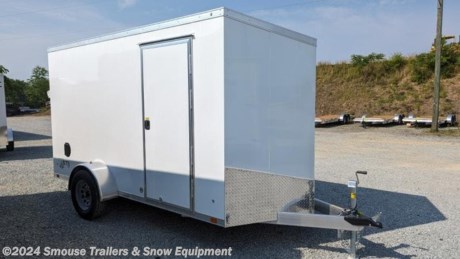NEW 2023 ATC 6x12 V-Nose &quot;STo300&quot; All Aluminum Cargo Trailer w/ Ramp
Model: ST300_B60651200+2-1T2.9K
GVW: 2990#
Unladen: 1236#
Payload: 1754#
SPECS:
2&quot; A Frame Coupler
16&quot; On-Center Floor, Roof &amp; Wall Crossmembers
2000# Front Wind Tongue Jack w/Stabilizer jack
4 Way truck plug
20575R15 Steel Mod Wheels
.030 Exterior Aluminum - Screwless
3&quot; Upper &amp; Lower Trim
2000# Rear Ramp Door w/Engineered Wood Flooring
32&quot; Entrance w/Slam Latch
Flow Through Vents
3/8&quot; Engineered Wood Walls
3/4&quot; Engineered Wood Subfloor
Dome Light with Switch

Interior Height: 78&quot;
Axle Rating: (1) 2,990 lb
GVWR: 2,990 lb
Estimated Weight (Base Model): 1250 lb
Estimated Payload: 1740 lb
Axle Type: Torsion
Overall Length: 16&#39; 4&quot;
Overall Width: 93 1/2&quot;
Overall Height: 97&quot;
Interior Length: 13&#39; 8&quot;
Interior Width: 70&quot;
Ground Clearance: 12&quot;
Deck Height: 16&quot;
Rear Door Opening Width: 62&quot;
Rear Door Opening Height: 75&quot;
Tongue Length to Center of Ball: 26 3/4&quot;
Tire Size/Tire Load Range: 205/75R15 LRD
Hitch Height To Top of Ball: 16&quot;
Hitch Ball Size: 2&quot;
Floor Studs: 16&quot; OC
Wall Studs: 16&quot; OC
Ceiling Studs: 16&quot; OC
WE ARE YOUR ONE STOP SHOP FOR ALL PENNDOT PAPERWORK, FINANCING &amp; INSPECTIONS WHEN YOU PURCHASE A TRAILER HERE AT SMOUSE&#39;S.
** FINANCING AVAILABLE FOR THOSE WHO QUALIFY
** FULL SERVICE CENTER TO INCLUDE INSPECTION,REPAIRS &amp; MODIFICATION
** WE STOCK TRAILER PARTS AND ACCESSORIES
** NEED A BRAKE CONTROL? WE INSTALL YOUR BREAK CONTROL WHILE WE ARE DOING YOUR PAPERWORK (IF TRUCK IS PREWIRED) ON YOUR NEW TRAILER.
** WE ARE A MEMBER OF COSTARS
WE ACCEPT CASH-CHECK, VISA &amp; MASTERCARD

*Price, if shown, does not include government &amp; PENNDOT fees, taxes, dealer document preparation charges or any finance charges (if applicable). FOB Mt Pleasant, Pa
Final actual sales price will vary depending on options or accessories selected.
NOTE: Models with a price of &quot;Request a Quote&quot; are always included in a $0 search, regardless of actual value