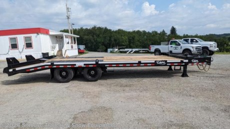 NEW 2023 CAM 20+5 HD &quot;BEAST&quot; Deckover Tagalong w/ Air Brakes &amp; Wood Filled Bi-Directional SPRING Assist Ramps
THE BEAST DECKOVER TRAILER - 20 &amp; 25 TON
The 20 and 25 Ton BEAST Deckover Trailers from CAM Superline were designed to handle the heaviest loads and withstand the toughest applications. Available in 20 and 25 ton capacity models, these trailers are designed for hauling pavers, excavators, crawlers and other types of construction equipment. Need a lesser load angle? The 20 and 25 Ton BEAST Deckover offers an optional Double Break Beavertail and Air Powered Ramps with a 36&quot; Knife Edge Extension that creates less of an incline for loading and unloading your equipment.
GVW: 51750#
Unladen: 9095#
Payload: 42655#
Model: 20CAM825TA
SPECS:
Main Frame: 14&quot; I-Beam @ 22 lb
Crossmembers: 5&quot; Channel
Side Rail: 8&quot; Channel @ 11.5 lb
Tongue: 14&quot; I-Beam @ 22 lb
Beavertail: 5&#39; Beavertail
Coupler: Adjustable Pintle Ring
Jack: Dual 50k Dro pLeg 2 Speed Jacks
Axles: Oil Bath
Suspension: Hutch H-9700 Suspension
Tires: 23575R17.5 LRH Dual
Wheels: 17.5&quot;
Decking: Nominal 2&quot; Oak Deck
Lights: LED Lights - Rubber Mounted
Electric Plug: Sealed 7 Pin Plug w/Artic Flex Whip
Finish: PPG Industrial Polyurethane Paint
Overall Length: 376&quot;
Deck Height: 35&quot;
Coupler Height: 21.5&quot; - 30.5&quot;
Ramps: Bi-Directional Spring Assisted Wood Filled Ramps

FEATURES:
Steel Plated Tongue
Hi-Tensile Steel Construction
Adjustable Pintle Hitch
Safety Chains (5/8&quot; High Test)
Sealed 7-Pin Plug w/ Arctic Flex Whip
Zip Breakaway System
Dual 50K 2-Speed Jacks (Bolt-On)
Oil Bath Axles
Axle Springs: 3 Leaf (50,000 lb. Capacity)
Spring Park Brake On All Axles
Traction Bars on Fenders
Steel Wheels
Epoxy Primer
Polyurethane Paint Finish
Nominal 2&quot; Oak Deck
Toolbox
Mud Flaps
Sealed Wiring Harness
LED Lights - Rubber Mounted
Three Year Warranty
WE ARE YOUR ONE STOP SHOP FOR ALL PENNDOT PAPERWORK, FINANCING &amp; INSPECTIONS WHEN YOU PURCHASE A TRAILER HERE AT SMOUSE&#39;S.
**FINANCING AVAILABLE FOR THOSE WHO QUALIFY
**FULL SERVICE CENTER TO INCLUDE INSPECTION,REPAIRS &amp; MODIFICATIONS
** WE STOCK TRAILER PARTS AND ACCESSORIES
** Need A Brake Control? We will install your brake control while we are doing your paper work (if truck is prewired) on your new trailer.
WE ACCEPT CASH-CHECK , VISA &amp; MASTERCARD!
*Price, if shown, does not include government &amp; PENNDOT fees, taxes, dealer document preparation charges or any finance charges (if applicable). FOB Mt Pleasant, Pa
Final actual sales price will vary depending on options or accessories selected.
NOTE: Models with a price of &quot;Request a Quote&quot; are always included in a $0 search, regardless of actual value