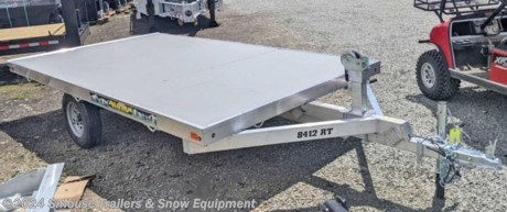 NEW 2024 Aluma 12&#39; Raft Trailer w/ Roller &amp; Winch
Model: 8412RT
CASH OR CHECK PRICE $3399!!!
Weight: 525#
Bed Size: 84&quot; x 144&quot;
2200# Rubber torsion axle - No brakes - Easy lube hubs
ST175/80R13 LRC tires (1360# cap/tire)
Silver mod steel wheels - 5 on 4.5 bolt pattern - Easy lube spindle
Heavy-duty A-frame tongue with 2&quot; zinc-plated coupler
5/8&quot; Treated marine tech plywood floor
Tie down loops welded underneath
LED Lighting package, seal beam lights and wiring harness
Safety chains
Overall width = 85&quot;
Overall length = 8412RT=200&quot;
Tongue-mounted winch
Roller mounted on rear of bed
ATV Side frame
Swivel tongue jack, 1200# capacity
WE ARE YOUR ONE STOP SHOP FOR ALL PENNDOT PAPERWORK, FINANCING &amp; INSPECTIONS WHEN YOU PURCHASE A TRAILER HERE AT SMOUSE&#39;S.
** FINANCING AVAILABLE FOR THOSE WHO QUALIFY
** FULL SERVICE CENTER TO INCLUDE INSPECTION,REPAIRS &amp; MODIFICATIONS
** WE STOCK TRAILER PARTS AND ACCESSORIES
** NEED A BRAKE CONTROL? WE INSTALL YOUR BREAK CONTROL WHILE WE ARE DOING YOUR PAPERWORK (IF TRUCK IS PREWIRED) ON YOUR NEW TRAILER.
** WE ARE A MEMBER OF COSTARS
_ WE ACCEPT CASH-CHECK, VISA &amp; MASTERCARD _
*Price, if shown, does not include government &amp; PENNDOT fees, taxes, dealer document preparation charges or any finance charges (if applicable). FOB Mt Pleasant, Pa
Final actual sales price will vary depending on options or accessories selected.
NOTE: Models with a price of &quot;Request a Quote&quot; are always included in a $0 search, regardless of actual value