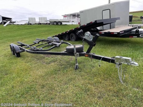 USED 2004 EZ Loader Boat Trailer
TRAILER WILL NEED REAR AXLE!!
SOLD AS IS!
GVW: 5000#
Unladen: 1000#
Payload: 4000#
WE ARE YOUR ONE STOP SHOP FOR ALL PENNDOT PAPERWORK, FINANCING &amp; INSPECTIONS WHEN YOU PURCHASE A TRAILER HERE AT SMOUSE&#39;S.
** FINANCING AVAILABLE FOR THOSE WHO QUALIFY
** FULL SERVICE CENTER TO INCLUDE INSPECTION,REPAIRS &amp; MODIFICATIONS
** WE STOCK TRAILER PARTS AND ACCESSORIES
** NEED A BRAKE CONTROL? WE INSTALL YOUR BREAK CONTROL WHILE WE ARE DOING YOUR PAPERWORK (IF TRUCK IS PREWIRED) ON YOUR NEW TRAILER.
** WE ARE A MEMBER OF COSTARS
_ WE ACCEPT CASH-CHECK, VISA &amp; MASTERCARD _
*Price, if shown, does not include government &amp; PENNDOT fees, taxes, dealer document preparation charges or any finance charges (if applicable). FOB Mt Pleasant, Pa
Final actual sales price will vary depending on options or accessories selected.
NOTE: Models with a price of &quot;Request a Quote&quot; are always included in a $0 search, regardless of actual value