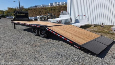 NEW 2024 B-Wise 28&#39; Deckover Gooseneck (20&#39; Flat 8&#39; Hydraulic Dovetail w/2&#39; Flip Outs)
CASH, CHECK OR FINANCING PRICE $18,250!!! - *Offer valid until Nov 30, 2023*
OPTIONS ADDED:
Gooseneck w/ Adjustable Coupler
Hydraulic Dove Tail
Dual Hydraulic Jacks
LT21575R17.5 H Radial Black Mod Wheels

GVW: 19200#
Unladen: 5860#
Payload: 13340#
SPECS:
&#226;?&#162; 10&quot; Channel Frame
&#226;?&#162; 2 5/16&quot; Adjustable Coupler
&#226;?&#162; 12K Side Wind Drop Leg Jack
&#226;?&#162; 5&#39; Dovetail
&#226;?&#162; A-Frame Tool Box
&#226;?&#162; 5&#39; Lay Flat Wedge Ramps
&#226;?&#162; 2&quot; DURA Color Pressure Treated Decking
&#226;?&#162; Stake Pockets / Rub Rail
&#226;?&#162; Radial Tires w/ Black Mod Wheels
&#226;?&#162; 7K Super Lube Axles
&#226;?&#162; 8K Oil Bath Axles (17K)
&#226;?&#162; Slipper Spring Suspension
&#226;?&#162; Self Adjust Brakes
&#226;?&#162; 7-Way RV Plug / LED Lights
&#226;?&#162; Breakaway Kit w/ Battery Test
Phosphate Washed, Zirconium Treated, Powder Primer, Powder Top Coat, Two-Tone Multiple Colors Available (no charge)

WE ARE YOUR ONE STOP SHOP FOR ALL PENNDOT PAPERWORK, FINANCING &amp; INSPECTIONS WHEN YOU PURCHASE A TRAILER HERE AT SMOUSE&#39;S.
** FINANCING AVAILABLE FOR THOSE WHO QUALIFY
** FULL SERVICE CENTER TO INCLUDE INSPECTION,REPAIRS &amp; MODIFICATIONS
** WE STOCK TRAILER PARTS AND ACCESSORIES
** NEED A BRAKE CONTROL? WE INSTALL YOUR BREAK CONTROL WHILE WE ARE DOING YOUR PAPERWORK (IF TRUCK IS PREWIRED) ON YOUR NEW TRAILER.
** WE ARE A MEMBER OF COSTARS
WE ACCEPT CASH-CHECK, VISA &amp; MASTERCARD
*Price, if shown, does not include government &amp; PENNDOT fees, taxes, dealer document preparation charges or any finance charges (if applicable). FOB Mt Pleasant, Pa
Final actual sales price will vary depending on options or accessories selected.
NOTE: Models with a price of &quot;Request a Quote&quot; are always included in a $0 search, regardless of actual value