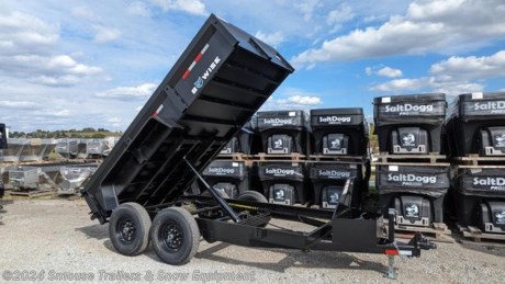 NEW 2023 BWise 6x12 Lo Pro Equipment Dump
CASH, CHECK OR FINANCING PRICE $8875!!!
GVW: 12000#
Unladen: 2750#
Payload: 9250#
Model: DT612LP-LE-12-A - HAMMERTONE BLACK
SPECS:
72&quot;w x 12&#39;L
6&quot; Channel Main Frame
2 5/16&quot; Adjustable Coupler
8k Drop Leg Jack
Combo Gate/Ramps/D-Rings
6k II Tandem Axle - Elec
ST235/80R16 Radl Black Mod
Deep Cycle Battery
4&quot; Single Acting Cylinder
FEATURES:
6&quot; Channel Main Frame Rails
3&quot; Channel Crossmembers
10 Gauge Steel Floor
20&quot; Fixed Sides (14 Gauge)
Diamond Plate Fenders
Full Height Stake Pockets (11)
Full Length Tarp Rail
One-Piece Tailgate
2-5/16&quot; A-Frame Coupler
5k Drop Leg Jack
Bucher Power Unit w/ 20&#39; Remote
Deep Cycle Marine Battery
4&quot; Hydraulic Cylinder
Lockable Battery Box w/ Gas Shock
7-Way RV Plug
Sealed Wiring Harness
Breakaway Switch
Charge Wire w/ Circuit Breaker
LED Rubber Mounted Lights
Dexter EZ Lube Axles
Self Adjusting Electric Brakes
Double Eye Suspension
Black Mod Wheels
Radial Tires
Durable Powder Coat Finish

WE ARE YOUR ONE STOP SHOP FOR ALL PENNDOT PAPERWORK, FINANCING &amp; INSPECTIONS WHEN YOU PURCHASE A TRAILER HERE AT SMOUSE&#39;S.
** FINANCING AVAILABLE FOR THOSE WHO QUALIFY
** FULL SERVICE CENTER TO INCLUDE INSPECTION,REPAIRS &amp; MODIFICATIONS
** WE STOCK TRAILER PARTS AND ACCESSORIES
** NEED A BRAKE CONTROL? WE INSTALL YOUR BREAK CONTROL WHILE WE ARE DOING YOUR PAPERWORK (IF TRUCK IS PREWIRED) ON YOUR NEW TRAILER.
** WE ARE A MEMBER OF COSTARS
_ WE ACCEPT CASH-CHECK, VISA &amp; MASTERCARD _
*Price, if shown, does not include government &amp; PENNDOT fees, taxes, dealer document preparation charges or any finance charges (if applicable). FOB Mt Pleasant, Pa
Final actual sales price will vary depending on options or accessories selected.
NOTE: Models with a price of &quot;Request a Quote&quot; are always included in a $0 search, regardless of actual value