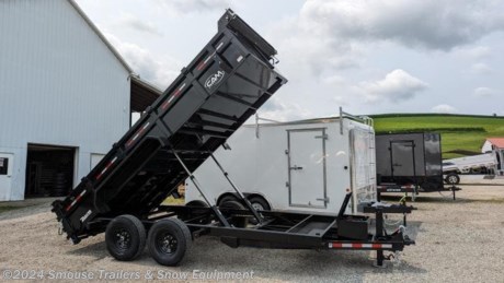 NEW 2024 CAM Superline 6&#39;10&quot; x 14&#39; HD &quot;BEAST&quot; Lo Pro Equipment Dump w/ Underbody Ramps
CASH, CHECK OR FINANCING PRICE $13,199!!!
GVW: 15400#
Unladen: 4540#
Payload: 10868 #
MODEL: PTLB8214-BP-154
FEATURES
Dual Telescopic Lift
7-Gauge Steel Floor
Black Steel Wheels
4 x 2 Tube Uprights
Stake Pockets
Steel Pump Box
Rear Stabilizer Legs
2-Speed 12k Setback Jack
3 x 2 Tube Top Rail
3-Way Spreader Doors
Under-Bed Storage Tray
Integrated Tarp Shroud
Mesh Tarp
Anti-Sail Rod
Battery Charger
Frame: 6&quot; x 2&quot; x &quot; Rec. Tube
Crossmembers: 3&quot; Channel
Tongue: 5&quot; Channel
Coupler: Adjustable 2-5/16&quot; Ball Coupler
Jack: 12K 2 Speed Jack
Fenders: Diamond Plate
Axles: 7K Greased
Suspension: Slipper Spring
Wheels: 23580R16 Black Spoke Radial
Decking: 7 Gauge
Volume Capacity: 8.10 cu. yd.
Lights: LED Rubber Mounted
Electric Plug: 7 Way SAE Plug
Finish: PPG Industrial Polyurethane Paint
Overall Length: 236&quot;
Bed Width Inside: 81.5&quot;
Bed Length Inside: 168&quot;
Side Wall Height: 24&quot;
Deck Height: 29&quot;
Coupler Height: 19&quot; - 27&quot;
Hydraulic Hoist: Two Telescopic Cylinders
Hydraulic Pump: 12V Single Acting
Battery: 12V Deep Cycle, DP24
Dump Angle: 43 Degree



WE ARE YOUR ONE STOP SHOP FOR ALL PENNDOT PAPERWORK, FINANCING &amp; INSPECTIONS WHEN YOU PURCHASE A TRAILER HERE AT SMOUSE&#39;S.
** FINANCING AVAILABLE FOR THOSE WHO QUALIFY
** FULL SERVICE CENTER TO INCLUDE INSPECTION,REPAIRS &amp; MODIFICATIONS
** WE STOCK TRAILER PARTS AND ACCESSORIES
** NEED A BRAKE CONTROL? WE INSTALL YOUR BREAK CONTROL WHILE WE ARE DOING YOUR PAPERWORK (IF TRUCK IS PREWIRED) ON YOUR NEW TRAILER.
** WE ARE A MEMBER OF COSTARS
_ WE ACCEPT CASH-CHECK, VISA &amp; MASTERCARD _
*Price, if shown, does not include government &amp; PENNDOT fees, taxes, dealer document preparation charges or any finance charges (if applicable). FOB Mt Pleasant, Pa
Final actual sales price will vary depending on options or accessories selected.
NOTE: Models with a price of &quot;Request a Quote&quot; are always included in a $0 search, regardless of actual value