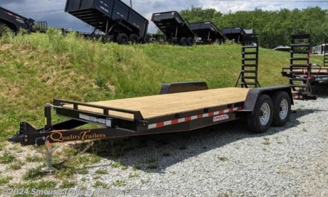 NEW 2024 Quality 20&#39; HD General Duty Equipment Hauler w/ 2&#39; Dove

**Our General Duty Equipment Trailers are available in 10,000 lb., 12,000 lb., and 14,000 lb. GVWR&#39;s. These trailers are all built with a 6 in. channel main frame and 3 in. crossmembers on 24 in. centers. The 10,000 lb. model is built with a 5 in. channel tongue and has 225/75 R15 radial tires. The 12,000 lb. and 14,000 lb. models are built with a heavier duty 6 in. channel tongue and have 235/80 R16 radial tires. 5 ft. swing up ramps, 2 5/16 in. adjustable coupler, 7,000 lb. drop foot jack, heavy duty diamond plate fenders, stakepockets, rubber mounted lighting, and skip DOT reflective tape are standard features on all General Duty Equipment Trailers.**

GVW: 14000#
Unladen: 2800#
Payload: 11200#

**Model: 14GD20**

**OPTIONS ADDED:**
**LED Lights**

SPECS:
Treated wood deck
82&quot; between fenders
7000 lb. braking axles with 4 wheel brakes
Slipper spring suspension
235/80 R16 load range E 10 ply rating Castle Rock Radial tires
6&quot; channel frame
3&quot; channel cross members - 24&quot; spacing
6&quot; channel wrap around tongue
5 ft. swing up ramps with support foot
2 5/16&quot; adjustable coupler
7000 lb. drop-foot jack
Heavy duty diamond plate fenders with backs
Steps in front and behind fenders
Stake pockets
Self charging break away kit, safety chains, skip DOT reflective tape and all rubber mounted lighting with conventional wiring with gel filled connectors
Primed, 2 coats of acrylic enamel, pin striped

**WE ARE YOUR ONE STOP SHOP FOR ALL PENNDOT PAPERWORK, FINANCING &amp; INSPECTIONS WHEN YOU PURCHASE A TRAILER HERE AT SMOUSE&#39;S.**
\*\* FINANCING AVAILABLE FOR THOSE WHO QUALIFY
\*\* FULL SERVICE CENTER TO INCLUDE INSPECTION,REPAIRS &amp; MODIFICATIONS
\*\* WE STOCK TRAILER PARTS AND ACCESSORIES
\*\* NEED A BRAKE CONTROL? WE INSTALL YOUR BREAK CONTROL WHILE WE ARE DOING YOUR PAPERWORK (IF TRUCK IS PREWIRED) ON YOUR NEW TRAILER.
\*\* WE ARE A MEMBER OF COSTAR
\_ **WE ACCEPT CASH-CHECK, VISA &amp; MASTERCARD** 
\*Price, if shown, does not include government &amp; PENNDOT fees, taxes, dealer document preparation charges or any finance charges (if applicable). FOB Mt Pleasant, Pa
Final actual sales price will vary depending on options or accessories selected

NOTE: Models with a price of &quot;Request a Quote&quot; are always included in a $0 search, regardless of actual value