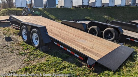 NEW 2024 BWise 20&#39; HD Lo Pro Power Full Tilt Trailer

## $11,499!!! IS CASH, CHECK OR FINANCING PRICE!!!

GVW: 15400#
Unladen: 3400#
Payload: 12000#

&lt;br&gt;
**TH20-15**

DECK WIDTH: 82&quot;
DECK HEIGHT: 22&quot;
DECK LOAD ANGLE: 10 Degrees
FRAME: 6&quot; Tube Frame
CROSSMEMBER: 3&quot; Channel
FLOORING: DURA Color Pressure Treated
FENDERS: Treadplate Steel
AXLES: 2 - 7,000 lb. Premium Axles
SUSPENSION: Torsion
BRAKES: Electric Self Adjusting Brakes
TIRES: ST235/80R16 10 ply Radial
WHEEL: 16&quot; Black Mod Wheels
COUPLER: 2 5/16&quot; Adjustable Coupler
JACK: 10K Hydraulic Hyjacker
STAKE POCKETS: Stake Pockets
BATTERY: GR27 Deep Cycle
WIRING HARNESS: All-Weather Wiring Harness (7-way RV)
CHARGE WIRE: Charge Wire with Circuit Breaker
LIGHTING: Rubber Mount Lifetime LED Lights

&lt;br&gt;
**WE ARE YOUR ONE STOP SHOP FOR ALL PENNDOT PAPERWORK, FINANCING &amp; INSPECTIONS WHEN YOU PURCHASE A TRAILER HERE AT SMOUSE&#39;S.**

\*\* FINANCING AVAILABLE FOR THOSE WHO QUALIFY
\*\* FULL SERVICE CENTER TO INCLUDE INSPECTION,REPAIRS &amp; MODIFICATIONS
\*\* WE STOCK TRAILER PARTS AND ACCESSORIES
\*\* NEED A BRAKE CONTROL? WE INSTALL YOUR BREAK CONTROL WHILE WE ARE DOING YOUR PAPERWORK (IF TRUCK IS PREWIRED) ON YOUR NEW TRAILER.
\*\* WE ARE A MEMBER OF COSTARS

\_ **WE ACCEPT CASH-CHECK, VISA &amp; MASTERCARD** \_

\*Price, if shown, does not include government &amp; PENNDOT fees, taxes, dealer document preparation charges or any finance charges (if applicable). FOB Mt Pleasant, Pa
Final actual sales price will vary depending on options or accessories selected.
NOTE: Models with a price of &quot;Request a Quote&quot; are always included in a $0 search, regardless of actual value