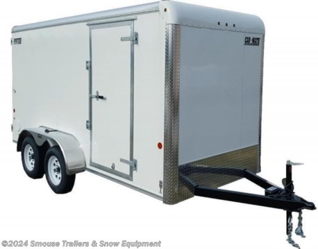 NEW 2023 Car Mate 7x14 HD Sportster Cargo Trailer w/ Ramp Door  CM2241

**OPTIONS ADDED:**
**6&quot; Additional Height (78&quot; Inside, 71&quot; Door)**
**Ramp Door w/ Spring Assist**
**Double Springs on Ramp**
**Flip Out on Ramp Door**
**LED Dome Light**
**Wall Vents**

## $8199!!! IS CASH, CHECK OR FINANCING PRICE!!!!


GVW: 7000#
Unladen: 2095#
Payload: 4905#

**MODEL: CM714EC-HD**

**SPECS**

205/75R15 C Range Tires
White Spoke Wheels -- Bolt Pattern 5 -- 4 1/2
A-Frame Tongue w/Safety Chains and Hooks
Genuine Dexter Spring Axles w/E-Z Lube Hubs
2000# Tongue Jack
3/8&quot; Plywood Walls -- 16&quot; OC
.030 Exterior Aluminum -- Black or White (Colors Optional)
.032 Seamless 1 pc. Aluminum Roof -- LIFETIME WARRANTY
Aluminum Roof Bows -- 24&quot; OC
3/4&quot; Plywood Floor -- Unpainted -- LIFETIME WARRANTY
Structural Steel Tube Frame
Aluminum Diamond Plate Corners
16&quot; Aluminum Diamond Plate Front Stone Guard
Smooth Aluminum Fenders
Hot Dipped Galvanized Door Hardware
LED Lighting -- LIFETIME WARRANTY

**MEASUREMENTS**
Interior Box Length - 13&#39;8&quot;
Overall Exterior Length - 18
Overall Exterior Width - 98&quot;
Interior Box Width - 76&quot;
Interior Height - 78&quot;
Rear Barn Doors - 74x71
Side Man Door - 36&quot;
Crossmembers (24&quot; OC) - 2x2x3/16 Steel Angle
Frame - 2x4

&lt;br&gt;
**WE ARE YOUR ONE STOP SHOP FOR ALL PENNDOT PAPERWORK, FINANCING &amp; INSPECTIONS WHEN YOU PURCHASE A TRAILER HERE AT SMOUSE&#39;S.**

\*\* FINANCING AVAILABLE FOR THOSE WHO QUALIFY
\*\* FULL SERVICE CENTER TO INCLUDE INSPECTION,REPAIRS &amp; MODIFICATIONS
\*\* WE STOCK TRAILER PARTS AND ACCESSORIES
\*\* NEED A BRAKE CONTROL? WE INSTALL YOUR BRAKE CONTROL WHILE WE ARE DOING YOUR PAPERWORK (IF TRUCK IS PREWIRED) ON YOUR NEW TRAILER.
\*\* WE ARE A MEMBER OF COSTARS

\_ **WE ACCEPT CASH-CHECK, VISA &amp; MASTERCARD** \_

\*Price, if shown, does not include government &amp; PENNDOT fees, taxes, dealer document preparation charges or any finance charges (if applicable). FOB Mt Pleasant, Pa

Final actual sales price will vary depending on options or accessories selected.

NOTE: Models with a price of &quot;Request a Quote&quot; are always included in a $0 search, regardless of actual value