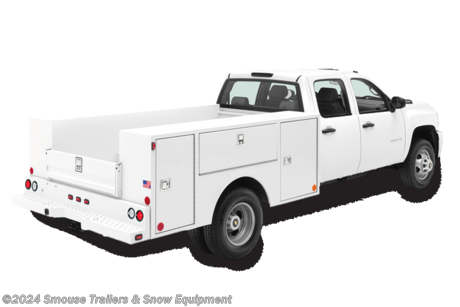 NEW 2023 WARNER &quot;SELECT II&quot; Single Wheeled Open Utility Body
FLEET WHITE Powder Coat
Entire Underside of Body Undercoated with Asphalt Based Undercoating
5 Year Warranty
Model#WS298-M-SW-U-ML
Serial#26339

\*\* NOTE: ADD WIRING HARNESS- NOT INCLUDED IN PRICE

Enhanced Durability, Safety &amp; Security
Exclusive 5 year Warner Bodies Warranty guarantees construction &amp; quality
Stainless steel double paneled doors keeps contents secure
Polished fuel fill eliminates paint chipping from fuel runoff
Punched bumper increases user stability and grip
Manufactured in A60 galvanneal adds 50% more corrosion resistance than industry standards
Gas shock door holders keep doors in position during work &amp; transit
Added Weather Protection
American made stainless steel paddle latches ensure compartments stay closed and dry
Heavy duty clip-on automotive door rubber seals out weather
Built in rain gutters on doors shed water away from compartments and protect contents
Maximized Storage Organization
Removable panels between compartments allows storage of long objects
Divider trays and adjustable flat shelves provide customizable storage flexibility
Difficult to pry open flush-mounted, 16-gauge double-panel doors