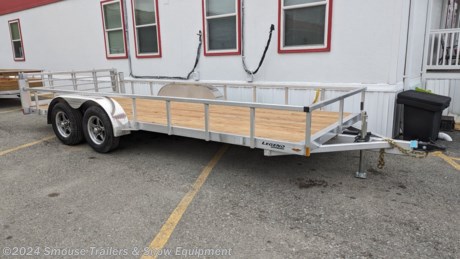 NEW 2024 Legend 7x18 Open Deluxe Aluminum Utility Trailer LG378

**OPTIONS ADDED:**
**20575R14 Gunmetal Aluminum Wheels**
**80&quot; x 48&quot; Square Bi-Fold Gate**

##  $6099! IS CASH, CHECK OR FINANCING PRICE!!!

GVW: 7000#
Unladen: 1355#
Payload: 5645#

**Model: 7x18OD - VIN: 5WMBF1829R1009758 (LG378)**

The Legend Open Deluxe trailer is the quintessential aluminum utility trailer. ATV.com cited the Legend build quality when it named the Open Deluxe one of the 5 best UTV trailers. Standard with a radius style fold-in ramp gate, feel free to customize with a bi-fold rear or side gate to really dress things up.

Standard Features:
Crossmembers: 2x3 Tube (24&quot; OC)
Frame: 2x4 Perimeter Tube
Jack: 2000# Top Wind Set Back Jack w/ Foot
Rear Loading: 48&quot; Fold In Radius Tube Gate
Sides: 1.5 x 1.5 Tube, 15&quot; Tall
Tongue: 3x6 Extruded Aluminum Triple Tongue
Top Rail: 2x2 Tube
Axles: 3500# EZ Lube 4&quot; Drop Spring w/ Brakes on Both Axles
Floor: Dura Color Radius Edge Deck
Coupler: 2-5/16&quot;
Stake Pockets: 4

Measurements:
Overall Length: 258#
Overall Width: 102&quot;
Overall Height: 32&quot;
Interior Box Length: 216&quot;
Interior Box Width: 82&quot;
Deck Height: 17&quot;
Top Rail Height: 15&quot;
Rear Load Type: 48&quot; Ramp Gate

&lt;br&gt;
**WE ARE YOUR ONE STOP SHOP FOR ALL PENNDOT PAPERWORK, FINANCING &amp; INSPECTIONS WHEN YOU PURCHASE A TRAILER HERE AT SMOUSE&#39;S.**

\*\* FINANCING AVAILABLE FOR THOSE WHO QUALIFY
\*\* FULL SERVICE CENTER TO INCLUDE INSPECTION,REPAIRS &amp; MODIFICATIONS
\*\* WE STOCK TRAILER PARTS AND ACCESSORIES
\*\* NEED A BRAKE CONTROL? WE INSTALL YOUR BREAK CONTROL WHILE WE ARE DOING YOUR PAPERWORK (IF TRUCK IS PREWIRED) ON YOUR NEW TRAILER.
\*\* WE ARE A MEMBER OF COSTARS

**WE ACCEPT CASH-CHECK, VISA &amp; MASTERCARD**

\*Price, if shown, does not include government &amp; PENNDOT fees, taxes, dealer document preparation charges or any finance charges (if applicable). FOB Mt Pleasant, Pa
Final actual sales price will vary depending on options or accessories selected.
NOTE: Models with a price of &quot;Request a Quote&quot; are always included in a $0 search, regardless of actual value
