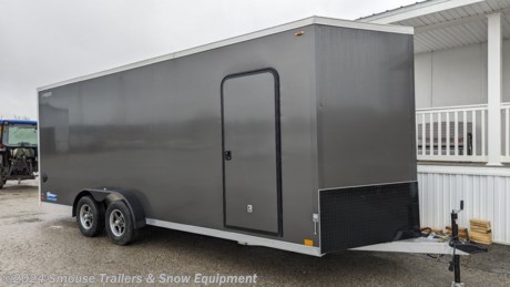 NEW 2024 Legend 7.5 x 20 plus 2&#39; V-Nose Thunder Cargo Trailer w/ Ramp LG380

&lt;br&gt;
**OPTIONS ADDED:**
**84&quot; Interior Height (82&quot; Door)**
**BLACKOUT PACKAGE w/ Tires &amp; Wheels, Fender Stoneguard**
**DELUXE PACKAGE w/ Aluminum Wheels &amp; Stainless Steel Bars**
**16&quot; OC Floor, Walls, Ceiling**
**Ramp Door w/ Extended Ramp Door Flap**
**Black Aluminum Wheels - 20575R14**

## $12,999!!!! IS CASH, CHECK OR FINANCING PRICE!!!


&lt;br&gt;
GVW: 7000#
Unladen: 2206#
Payload: 4794#

This 7.5 wide all-aluminum enclosed v-nose cargo trailer may be where Legend starts, but Thunders pack a punch comparable to other manufacturers&#39; top of the line offerings. Utilizing the same Legend material and build quality, Thunder aluminum enclosed trailers offer strength and reliability with fewer bells and whistles found on our deluxe models. The all aluminum Thunder V-Nose 7.5 wide cargo trailer delivers tremendous value without sacrificing performance.

**COMMON USES**
General Cargo, ATV/UTV, Powersports, Lawn &amp; Landscape, Construction

**MANUFACTURERS LIMITED WARRANTY**
**Structural: 2 Years**

**7.5X22TV**
HEIGHT: 6&quot; ADDITIONAL: 84&quot; INTERIOR HEIGHT
TANDEM AXLE: 3500# 5-BOLT TORSION BRAKE 95.5/82 #234 BLACK OUT PACKAGE: STANDARD
**BLACKOUT PACKAGE:**
**TIRES &amp; WHEELS**
**FENDERS**
**STONE GUARD**
DELUXE PACKAGE: ALUMINUM WHEELS &amp; STAINLESS STEEL BARS
TIRES &amp; WHEELS: (4) RADIAL BLACK ALUMINUM 14&quot; 5-BOLT ST205/75R14 - DLX PKG
FENDERS: 7&quot; X 68&quot; ATP FENDER BLACK WITH BLACK OUT PKG
MAIN FRAME: 4&quot; TUBE
FLOOR CROSS MEMBERS: 16&quot; OC FLOOR
WALL STUDS: 16&quot; OC WALLS
ROOF BOWS: 16&quot; OC ROOF
ROOF: 88&quot;
SAFETY CHAIN: 1/4&quot; X 36&quot; (12,600 LBS)
HITCH: 2 5/16&quot; COUPLER
TONGUE: STANDARD TONGUE
TONGUE JACK: 2000# WITH JACK FOOT
TRAILER CONNECTOR: 7-WAY ROUND 8&#39;
SKIN THICKNESS: .030 ALUM
EXTERIOR SCREWS: ZINC EXTERIOR SCREWS
SINGLE COLOR: CHARCOAL
NOSE: STANDARD STYLE NOSE
NOSE AND CORNERS: BLACK NOSE &amp; CORNERS
COLOR MATCH NOSE AND CORNERS
STRIPE OPTION: SINGLE COLOR W/ NO ACCENT STRIPE
STONE GUARD: 24&quot; X 107&quot; BLACK ATP WITH BLACK OUT PKG
REAR DOOR: RAMP
SIDE DOOR : RADIUS 30X68 CURBSIDE / BLACK FRAME
SIDE DOOR HOLD BACK: (1) 6&quot; PLASTIC HOLD BACK
DOOR HARDWARE: S/S RAMP DOOR HARDWARE - DLX PKG
FLOOR COVERING: 3/4&quot; ENGINEERED WOOD
REAR DOOR COVERING: 3/4&quot; ENGINEERED WOOD
INTERIOR WALLS: 3/8&quot; ENGINEERED WOOD
INTERIOR TRIM: ATP INTERIOR TRIM
SPRING COVERS: NO SPRING COVER
SIDE VENTS: (1 PAIR) PLASTIC FORCED AIR SIDE VENTS
DOME LIGHTS: (1) EURO STYLE DOME LIGHT
CLEARANCE LIGHTS: STANDARD LED CLEARANCE LIGHTS
TAIL LIGHTS: (1 PAIR) LED TAIL LIGHTS (STANDARD)
EXTERIOR MARKING: STANDARD DECALS

**SPECS**
Overall Length: 288&quot;
Overall Width: 102&quot;
Overall Height: 103&quot;
Interior Box Length + V: 20+2
Interior Box Width: 85&quot;
Interior Height: 84&quot;
Rear Door: Ramp (82&quot; H x 80&quot; W)
Axle: EZ-Lube Torsion w/ Brakes
Crossmember Size: 2x3 tube
Frame: 3x4 Perimeter Tube, 2x4 Interior Tube
Roof Box Sizing: 1x1.5 Radius Tube
Roof Profile: Flat Top, One Piece
Wall Stud Size: 1x1.5 Tube
Floor: 3/4&#226; Engineered Wood Panel
Interior Walls: 3/8&#226; Engineered Wood Panel
Exterior Skin: Bonded, Screwless .030 Aluminum
Coupler: 2-5/16&quot; A-Frame w/ 2000# Top Wind Jack
Fenders: ATP Teardrop
Side Door: 30&quot; Curbside RV w/ Flush Lock
Vents: 2 Plastic Side Air Vents&#39;

&lt;br&gt;
**WE ARE YOUR ONE STOP SHOP FOR ALL PENNDOT PAPERWORK, FINANCING &amp; INSPECTIONS WHEN YOU PURCHASE A TRAILER HERE AT SMOUSE&#39;S.**

\*\* FINANCING AVAILABLE FOR THOSE WHO QUALIFY
\*\* FULL SERVICE CENTER TO INCLUDE INSPECTION,REPAIRS &amp; MODIFICATIONS
\*\* WE STOCK TRAILER PARTS AND ACCESSORIES
\*\* NEED A BRAKE CONTROL? WE INSTALL YOUR BREAK CONTROL WHILE WE ARE DOING YOUR PAPERWORK (IF TRUCK IS PREWIRED) ON YOUR NEW TRAILER.
\*\* WE ARE A MEMBER OF COSTARS

**WE ACCEPT CASH-CHECK, VISA &amp; MASTERCARD**

\*Price, if shown, does not include government &amp; PENNDOT fees, taxes, dealer document preparation charges or any finance charges (if applicable). FOB Mt Pleasant, Pa
Final actual sales price will vary depending on options or accessories selected.
NOTE: Models with a price of &quot;Request a Quote&quot; are always included in a $0 search, regardless of actual value