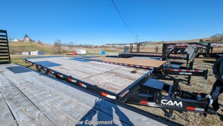 NEW 2024 CAM Superline 24&#39; (4 + 20) HD Deckover POWER Split Tilt Trailer

## $16,575!!! IS CASH, CHECK OR FINANCING PRICE!!!

GVW: 17600#
Unladen: 5130#
Payload: 12470#

# DECKOVER SPLIT DECK TILT TRAILER

The **Deckover Split Deck Tilt** from CAM Superline was designed to haul small to large equipment with attachments. This trailer offers a 4&#39; stationary deck where attachments or cargo can be chained or strapped to. The Deckover Split Deck Tilt features [Stake Pockets, Rub Rails](https://camsuperline.com/wp-content/uploads/2022/12/Stake-Pockets-and-Rub-Rail.mp4), and [D-Ring Tie Downs](https://camsuperline.com/wp-content/uploads/2022/12/D-Ring-Tie-Downs-4.mp4) to make sure your equipment gets to its destination safe and secure.

&lt;br&gt;
**MODEL: 8CAM824DOSTT**

**SPECS:**
Steel Plated Tongue
Adjustable 2-5/16&quot; Ball Coupler or Pintle Ring
Safety Chains
7-Way SAE Plug
Zip Breakaway System
12K Bolt-On Drop Leg Jack
Knife Edge Approach
Rear Impact Guard
EZ Lube Axles (Oil Bath on 8 Ton Model)
Electric Brakes Axles (2)
Nev-R-Adjust Brakes
Slipper Spring Suspension
Black Steel Wheels
Epoxy Primer
Polyurethane Paint Finish
Pressure-Treated Pine Decking (Oak Decking on 8 Ton Model)
Spare Tire Mount
D-Ring Tie Downs - 5/8&quot; (8)
Stake Pockets and Rub Rail
Black Steel Toolbox
Mud Flaps
Sealed Wiring Harness
LED Lights - Rubber Mounted
Power Up / Power Down
Dual Hydraulic Cylinders
Three Year Warranty
Main Frame: 8&quot; I-Beam @ 13 lb
Crossmembers: 3&quot; Channel
Side Rail: 5&quot; Channel @ 6.7 lb
Tongue: 8&quot; I-Beam @ 13 lb
Coupler: Adjustable 2-5/16&quot; Ball Coupler or Pintle Ring
Jack: 12K Bolt-On Drop Leg Jack
Axles: 8,000 lb, Oil Bath
Suspension: Slipper Spring Suspension
Tires: 215/75R17.5 LRH
Wheels: 17.5&quot; MOD
Decking: OAK DECKING
Lights: LED Lights - Rubber Mounted
Electric Plug: 7-Way SAE Plug
Finish: PPG Industrial Polyurethane Paint
Overall Length: 348&quot;
Deck Height: 35&quot;
Coupler Height: 21.5&quot; - 30.5&quot;
Approach Plate: Knife Edge Approach
Load Angle: 17 Degrees

&lt;br&gt;
&lt;br&gt;
&lt;br&gt;
&lt;br&gt;
&lt;br&gt;
**WE ARE YOUR ONE STOP SHOP FOR ALL PENNDOT PAPERWORK, FINANCING &amp; INSPECTIONS WHEN YOU PURCHASE A TRAILER HERE AT SMOUSE&#39;S.**

&lt;br&gt;
\*\* FINANCING AVAILABLE FOR THOSE WHO QUALIFY
\*\* FULL SERVICE CENTER TO INCLUDE INSPECTION,REPAIRS &amp; MODIFICATIONS
\*\* WE STOCK TRAILER PARTS AND ACCESSORIES
\*\* NEED A BRAKE CONTROL? WE INSTALL YOUR BREAK CONTROL WHILE WE ARE DOING YOUR PAPERWORK (IF TRUCK IS PREWIRED) ON YOUR NEW TRAILER.
\*\* WE ARE A MEMBER OF COSTARS

&lt;br&gt;
\_ **WE ACCEPT CASH-CHECK, VISA &amp; MASTERCARD** \_

&lt;br&gt;
\*Price, if shown, does not include government &amp; PENNDOT fees, taxes, dealer document preparation charges or any finance charges (if applicable). FOB Mt Pleasant, Pa
Final actual sales price will vary depending on options or accessories selected.
NOTE: Models with a price of &quot;Request a Quote&quot; are always included in a $0 search, regardless of actual value