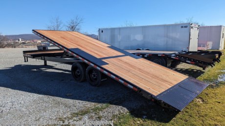 NEW 2024 BWise 26&#39; (4&#39; Stationary + 22&#39; TILT) Deckover POWER Split Tilt Trailer

## $15,999!!! IS CASH, CHECK OR FINANCING PRICE!!!

GVW: 17600#
Unladen: 5500#
Payload: 12100#

**MODEL: THD26-17 - BLACK**

SPECS:
GVWR: 17,600
Dimensions: 102&quot; W x 26&#39; L
4&#39; Fixed Deck, 22&#39; Tilting Deck
Tilt Degree: 118
Empty Weight: 5,500
3&quot; Channel Cross Members
Dura-Color Pressure Treated Wood Floor
Stake Pockets w/ Rub Rail
8&quot; Channel Main Frame
8k Torsion Axles - Elec
2&quot; Pressure treated Decking
2 5/16&quot; Adjustable Coupler
Hyjacker Hydraulic Jack
4&quot; Double Acting Cylinder
Lockable Battery Box w/ Gas Shock
Bucher Power Unit w/ 25&#39; Remote
Deep Cycle Marine Battery SRM27
Battery Charger (5 amp/hr)
Dexter Oil Bath Torflex Axles
Self Adjusting Brakes
215/75R17.5 H Radial
Gray Mod Wheels
Breakaway Switch
Charge Wire w/ Circuit Breaker
7 Way Molded Electrical Plug
LED Rubber Mounted Lights
Sealed Wiring Harness
Two-Tone Paint
Durable Powder Coat Finish
Industry Best 5 Year Warranty

**WE ARE YOUR ONE STOP SHOP FOR ALL PENNDOT PAPERWORK, FINANCING &amp; INSPECTIONS WHEN YOU PURCHASE A TRAILER HERE AT SMOUSE&#39;S.**

\*\* FINANCING AVAILABLE FOR THOSE WHO QUALIFY
\*\* FULL SERVICE CENTER TO INCLUDE INSPECTION,REPAIRS &amp; MODIFICATIONS
\*\* WE STOCK TRAILER PARTS AND ACCESSORIES
\*\* NEED A BRAKE CONTROL? WE INSTALL YOUR BREAK CONTROL WHILE WE ARE DOING YOUR PAPERWORK (IF TRUCK IS PREWIRED) ON YOUR NEW TRAILER.
\*\* WE ARE A MEMBER OF COSTARS

\_ **WE ACCEPT CASH-CHECK, VISA &amp; MASTERCARD** \_

\*Price, if shown, does not include government &amp; PENNDOT fees, taxes, dealer document preparation charges or any finance charges (if applicable). FOB Mt Pleasant, Pa
Final actual sales price will vary depending on options or accessories selected.
NOTE: Models with a price of &quot;Request a Quote&quot; are always included in a $0 search, regardless of actual value
