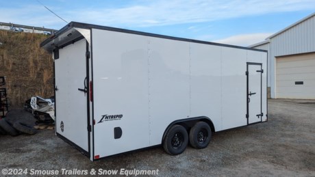 NEW 2024 Homesteader 8.5 x 20 Intrepid V-Nose Car Hauler w/ Ramp Door

**OPTIONS ADDED:**
**6&quot; Additional Height (84&quot; Inside, 84&quot; Door)**
**Beavertail**
**.080 Polycor Exterior, Semi-Screwless**
**BLACKOUT PACKAGE**
**Rear Spoiler w/ Load Lights**
**Ramp w/ Extended Wood Flap**
**(4) Recessed D-Rings**
**Wall Vents**

## $10,799!!! IS CASH, CHECK OR FINANCING PRICE!!!

GVW: 7000#
Unladen:
Payload:

**Model: 820IT - STOCK PHOTO SHOWN**

SPECS:
Overall Length: 24&#39;4&quot;
Overall Height: 8&#39;6&quot;
Overall Width: 102&quot;
Interior Length: 21&#39;
Interior Height: 78&quot;
Interior Width: 8&#39;
Door Opening Height: 78&quot;
Door Opening Width: 7&#39;6&quot;

FEATURES:
Heavy Duty All Steel Boxed Frame Body
Tubular Steel Wall and Roof Structure
Under Coated Frame
Wall and Roof Crossmembers 24&quot; O.C. (16&quot; O.C. 8&#39; wide models)
Floor Crossmembers 24&quot; O.C. Single (16&quot; O.C. Tandem)
2&#39; V- Nose with ATP point
Aluminum Exterior with Baked Enamel Finish
One Piece Aluminum Roof
High Tech Roof Sealant
Heavy Duty Exterior Trim
Automotive Quality Gaskets &amp; Seals
LED Lights
3/4&quot; Exterior Grade Plywood Flooring
3/8&quot; Plywood Interior Wall Liner
32&quot; Side Door
Double Rear Doors (Single Door on 5&#39; Wide Models)
Interior Light
Aluminum Fenders
Modular Style Steel Wheels
Trailer Rated Radial Tires
EZ Lube Axles
Door Holdbacks
Breakaway Kit with Battery, and Charger (Tandem Models)
2000 lb. Top-wind Tongue Jack
Exterior Fasteners 6&quot; O.C.
24&quot; ATP Stoneguard
D.O.T. Compliant Lighting
D.O.T. Compliant Conspicuity Tape
2&quot; Coupler on single axle models
2 5/16&quot; Coupler on Tandem axle models
NATM Certified

**Intrepid Enclosed Trailers**

**The Intrepid is an exciting series is packed full of standard features that are certain to turn heads! Standard features include, but are not limited to: 2&#39; Vee-Nose, 2&#39; Aluminum Treadplate Stoneguard, 32&quot; Side Door, 6&#39;6&quot; high sidewall on 8&#39; wide models, 6&#39; high sidewall on 6&#39; &amp; 7&#39; wide models, 5&#39;6&quot; high sidewall on 5&#39; wide models, Interior Light, 3,500 lb drop EZ Lube axle, Trailer Rated Radial Tires, Aluminum ATP Fenders, 3/4&quot; plywood Exterior grade plywood floor, and 3/8&quot; plywood lined interior walls.**

**This series will fill the needs of many customers. Whether used for small business, motorcycle enthusiast, flea marketers, or a wide array of other needs the Intrepid is ready for any occupation. The styling and features of the Intrepid make it a very desirable trailer for many of today&#39;s trailer users.**

&lt;br&gt;
&lt;br&gt;
**WE ARE YOUR ONE STOP SHOP FOR ALL PENNDOT PAPERWORK, FINANCING &amp; INSPECTIONS WHEN YOU PURCHASE A TRAILER HERE AT SMOUSE&#39;S.**

\*\* FINANCING AVAILABLE FOR THOSE WHO QUALIFY
\*\* FULL SERVICE CENTER TO INCLUDE INSPECTION,REPAIRS &amp; MODIFICATIONS
\*\* WE STOCK TRAILER PARTS AND ACCESSORIES
\*\* NEED A BRAKE CONTROL? WE INSTALL YOUR BREAK CONTROL WHILE WE ARE DOING YOUR PAPERWORK (IF TRUCK IS PREWIRED) ON YOUR NEW TRAILER.
\*\* WE ARE A MEMBER OF COSTARS

\_ **WE ACCEPT CASH-CHECK, VISA &amp; MASTERCARD** \_

\*Price, if shown, does not include government &amp; PENNDOT fees, taxes, dealer document preparation charges or any finance charges (if applicable). FOB Mt Pleasant, Pa
Final actual sales price will vary depending on options or accessories selected.
NOTE: Models with a price of &quot;Request a Quote&quot; are always included in a $0 search, regardless of actual value