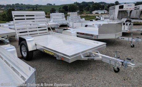 NEW 2024 Aluma 5&#39;3&quot; x 10 HD Utility Trailer w/ 4&#39; Gate - **AL1800**

## $3350!!! IS CASH, CHECK OR FINANCING PRICE!!!

**Model:** 6310H
**Weight:** 560#
**Bed Size:** 63.5&quot; x 122&quot;
**Tires:** 14&quot;

GVW: 2990#
Unladen: 560#
Payload: 2430#

&lt;br&gt;
* 3500# Rubber torsion axle (2990# GVWR) - No brakes - Easy lube hubs
* ST205/75R14 LRC radial tires (1760# cap/tire)
* Aluminum wheels, 5-4.5 BHP
* Aluminum fenders
* Extruded aluminum floor
* 7&quot; Heavy duty extruded frame
* A-Framed aluminum tongue, 48&quot; long with 2&quot; coupler
* Stake pockets (2 per side)
* Tie down loops (2 per side)
* Swivel tongue jack, 1200# capacity
* LED Lighting package, safety chains
* Aluminum tailgate - 60.5&quot; wide x 44&quot; long / Bi-fold - 59.5&quot; x 60&quot; long
* Overall width = 86.5&quot;
* Overall length = 175&quot;

**WE ARE YOUR ONE STOP SHOP FOR ALL PENNDOT PAPERWORK, FINANCING &amp; INSPECTIONS WHEN YOU PURCHASE A TRAILER HERE AT SMOUSE&#39;S.**

\*\* FINANCING AVAILABLE FOR THOSE WHO QUALIFY
\*\* FULL SERVICE CENTER TO INCLUDE INSPECTION,REPAIRS &amp; MODIFICATIONS
\*\* WE STOCK TRAILER PARTS AND ACCESSORIES
\*\* NEED A BRAKE CONTROL? WE INSTALL YOUR BREAK CONTROL WHILE WE ARE DOING YOUR PAPERWORK (IF TRUCK IS PREWIRED) ON YOUR NEW TRAILER.
\*\* WE ARE A MEMBER OF COSTARS

\_ **WE ACCEPT CASH-CHECK, VISA &amp; MASTERCARD** \_

\*Price, if shown, does not include government &amp; PENNDOT fees, taxes, dealer document preparation charges or any finance charges (if applicable). FOB Mt Pleasant, Pa
Final actual sales price will vary depending on options or accessories selected.
NOTE: Models with a price of &quot;Request a Quote&quot; are always included in a $0 search, regardless of actual value
