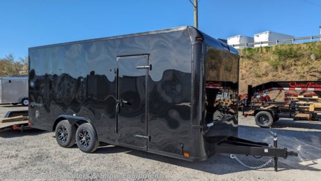 NEW 2024 Homesteader 8.5 x 18 HD Champion Cargo Trailer w/ Ramp Door

**OPTIONS ADDED:**
**.080 POLYCOR EXTERIOR**
**6&quot; Additional Height (78&quot; Inside, 78&quot; Door)**
**60&quot; Tongue w/ Adjustable Coupler**
**Semi-Screwless Blacked Out Exterior**
**5200# Axles**
**22575R15 Aluminum Wheels**

## $12,399!!! IS CASH, CHECK OR FINANCING PRICE!!!

GVW: 9950#

&lt;br&gt;
&lt;br&gt;
**MODEL: 818AB**

**SPECS**
Overall Length: 22’4?
Overall Height: 8&#39;5&quot;
Interior Length: 18&#39;4&quot;
Interior Height: 84&quot;
Door Height: 78&quot;

**Standard Features**

* .080 PloyCor Exterior Siding
* [102? Wide Body](https://homesteadertrailer.com/wp-content/uploads/2018/05/102%E2%80%B3-Wide-Body.jpg)
* 2&#215;6 Tube Steel Frame
* Under Coated Frame
* Full Height Crossmembers
* Tubular Steel Wall Posts 16? O.C.
* Tubular Steel Roof Supports 16? O.C.
* Independent Torsion Suspension Axles
* 11 Year Manufactured Limited Warranty on Torsion Axles
* EZ Lube Hubs
* 4-wheel Brakes
* [Modular-Styled Steel Wheels](https://homesteadertrailer.com/wp-content/uploads/2018/05/Contemporary-Style-Steel-Modular-Wheels.jpg)
* Trailer Rated Radial Tires
* [Chrome Hub Covers](https://homesteadertrailer.com/wp-content/uploads/2018/05/CHROME-RING-CENTER-CAP.jpg)
* [Breakaway Kit with Battery and Charger](https://homesteadertrailer.com/wp-content/uploads/2018/05/Breakaway-Switch-with-charger-tandem-models.jpg)
* 7-way Molded Light Plug
* [Complete LED Lighting](https://homesteadertrailer.com/wp-content/uploads/2018/04/IMG_2466.jpg)
* 3 Member A-Frame Tongue
* 5,000 lb Tongue Jack
* 2 5/16? Coupler
* [Safety Chains](https://homesteadertrailer.com/wp-content/uploads/2018/04/IMG_2498.jpg)
* Front Aluminum Treadplate Stoneguard
* [Polished Aluminum Front Corners](https://homesteadertrailer.com/wp-content/uploads/2018/04/IMG_2496-e1524930966730.jpg)
* One piece aluminum Roof
* High Tech Self-Leveling Roof Sealant
* Long Life Coated Fasteners
* Automotive Style Weather-stripping
* [Rear Ramp Door](https://homesteadertrailer.com/wp-content/uploads/2018/05/Rear-Ramp-Door.jpg) w/ Spring Cable Assist
* [Ramp Door Extension Flap](https://homesteadertrailer.com/wp-content/uploads/2018/05/rampdoor.jpg)
* [4&#39; Beavertail at ramp door](https://homesteadertrailer.com/wp-content/uploads/2011/08/9152014-16.jpg)
* 32? Side Entry Door with Steel Stepwell
* Semi-Trailer Style Door Fastener Bars with Zinc-Coated Finish
* [Keyed Lockable Door Hasp](https://homesteadertrailer.com/wp-content/uploads/2018/04/IMG_2514.jpg)
* Door Grab Handles
* Finished &amp; Trimmed White Vinyl Ceiling
* Enclosed Front Header and Rear Spring Cover
* [Premium Quality 3/8? Plywood Interior Walls](https://homesteadertrailer.com/wp-content/uploads/2018/05/3-8-Plywood-Wall-Liner.jpg)
* [3/4? Exterior Grade Plywood Floor](https://homesteadertrailer.com/wp-content/uploads/2018/05/3-4-Exterior-Grade-Plywood-Floor.jpg)
* [4-5,000# D-Ring Tie Downs](https://homesteadertrailer.com/wp-content/uploads/2018/05/5000-D-Ring-Tie-Downs.jpg)
* [2 Interior Lights](https://homesteadertrailer.com/wp-content/uploads/2018/05/Interior-Light.jpg)
* Wall Switch
* [Flow thru Vent System](https://homesteadertrailer.com/wp-content/uploads/2018/05/Flow-thru-vent.jpg)
* 3 Year Structural Warranty
* Aerodynamic TPO (Thermo-Plastic Poly-Olefins) Nosecap
* Radius Front Corners
* [D.O.T. Compliant Conspicuity Tape](https://homesteadertrailer.com/wp-content/uploads/2018/05/D.O.T.-Compliant-Conspicuity-Tape.jpg)
* 6’6? Interior Height
* Recessed Door Seals on Swing Door Applications
* 5? Exterior Fastener Pattern
* [Door Hold Back Chains](https://homesteadertrailer.com/wp-content/uploads/2018/05/Door-Chains.jpg)
* Door Retainers
* Premium Enamel Paint on Exposed Frame
* NATM Certified

Champion Enclosed Cargo Trailers
The Premium Champion series of enclosed car trailers is an excellent choice for race car enthusiasts, go-kart racers, and car lovers alike! Our enclosed car hauler trailer is specifically designed to meet the needs of those seeking a race car trailer, antique car trailer, go-kart trailer, motorcycle trailer, or any other car hauling requirements. Created by Homesteader, the Champion enclosed trailer is a top-quality car-hauler trailer tailored to the preferences of today&#39;s auto enthusiasts.

The Champion enclosed auto trailer series possesses a range of outstanding construction features, including a wide 102? body construction, sturdy 3/4? exterior grade plywood flooring, premium grade 3/8? plywood wall liner, floor crossmembers, and wall posts at 16? O.C., 2x6 tube steel main rail construction, and outriggers to ensure maximum strength and durability! Inside, the Champion enclosed auto trailer series is finished to perfection with elegant all-aluminum trim adorning the floor and ceiling. Furthermore, the Champion enclosed car trailer is equipped with a ceiling liner and 2 interior lights as standard features. To safeguard your valuable vehicle, we have fitted the Champion enclosed car hauler trailer with four 5000 lb. floor mount D-Rings.

We have also enhanced the functionality of the Champion enclosed auto trailer for efficient vehicle transportation, featuring a rear ramp door with spring cable assist and a beavertail for easy loading. Ensuring a smooth ride, the Champion enclosed car hauler trailer series comes equipped with Rubber ride Torsion axles and radial tires.

The Champion enclosed car hauler trailer is equipped with standard features that enhance its exterior. These include polished front chrome corners and an aluminum treadplate stoneguard, which protect the trailer from any potential road hazards. For easy access to your belongings inside, the Champion enclosed auto trailer is fitted with a 32? curbside door and a steel stepwell.

To cater to your specific requirements, the Champion enclosed auto trailer series offers a wide range of customization options. Some of the most popular choices among customers include side escape doors, axle upgrades, white finished interiors, air conditioning, 110V lighting and receptacles, a generator door, awnings, roof vents, a vee nose, and a walk-on roof. These options allow you to personalize the trailer to best suit your needs.
When you examine the Champion car hauler trailer series, you will undoubtedly appreciate its design, specifically tailored for those with discerning taste. This trailer series embodies the qualities of a true winner, and we are confident that you will recognize and agree with that.

**WE ARE YOUR ONE STOP SHOP FOR ALL PENNDOT PAPERWORK, FINANCING &amp; INSPECTIONS WHEN YOU PURCHASE A TRAILER HERE AT SMOUSE&#39;S.**

\*\* FINANCING AVAILABLE FOR THOSE WHO QUALIFY
\*\* FULL SERVICE CENTER TO INCLUDE INSPECTION,REPAIRS &amp; MODIFICATIONS
\*\* WE STOCK TRAILER PARTS AND ACCESSORIES
\*\* NEED A BRAKE CONTROL? WE INSTALL YOUR BREAK CONTROL WHILE WE ARE DOING YOUR PAPERWORK (IF TRUCK IS PREWIRED) ON YOUR NEW TRAILER.
\*\* WE ARE A MEMBER OF COSTARS

\_ **WE ACCEPT CASH-CHECK, VISA &amp; MASTERCARD** \_

\*Price, if shown, does not include government &amp; PENNDOT fees, taxes, dealer document preparation charges or any finance charges (if applicable). FOB Mt Pleasant, Pa
Final actual sales price will vary depending on options or accessories selected.
NOTE: Models with a price of &quot;Request a Quote&quot; are always included in a $0 search, regardless of actual value