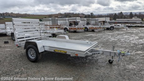 NEW 2025 Aluma 5&#39;3&quot; x 10 HD Utility Trailer w/ 4&#39; Gate - **AL1892**

## $3350!!! IS CASH, CHECK OR FINANCING PRICE!!!

**Model:** 6310H
**Weight:** 560#
**Bed Size:** 63.5&quot; x 122&quot;
**Tires:** 14&quot;

GVW: 2990#
Unladen: 560#
Payload: 2430#

&lt;br&gt;
* 3500# Rubber torsion axle (2990# GVWR) - No brakes - Easy lube hubs
* ST205/75R14 LRC radial tires (1760# cap/tire)
* Aluminum wheels, 5-4.5 BHP
* Aluminum fenders
* Extruded aluminum floor
* 7&quot; Heavy duty extruded frame
* A-Framed aluminum tongue, 48&quot; long with 2&quot; coupler
* Stake pockets (2 per side)
* Tie down loops (2 per side)
* Swivel tongue jack, 1200# capacity
* LED Lighting package, safety chains
* Aluminum tailgate - 60.5&quot; wide x 44&quot; long / Bi-fold - 59.5&quot; x 60&quot; long
* Overall width = 86.5&quot;
* Overall length = 175&quot;

**WE ARE YOUR ONE STOP SHOP FOR ALL PENNDOT PAPERWORK, FINANCING &amp; INSPECTIONS WHEN YOU PURCHASE A TRAILER HERE AT SMOUSE&#39;S.**

\*\* FINANCING AVAILABLE FOR THOSE WHO QUALIFY
\*\* FULL SERVICE CENTER TO INCLUDE INSPECTION,REPAIRS &amp; MODIFICATIONS
\*\* WE STOCK TRAILER PARTS AND ACCESSORIES
\*\* NEED A BRAKE CONTROL? WE INSTALL YOUR BREAK CONTROL WHILE WE ARE DOING YOUR PAPERWORK (IF TRUCK IS PREWIRED) ON YOUR NEW TRAILER.
\*\* WE ARE A MEMBER OF COSTARS

\_ **WE ACCEPT CASH-CHECK, VISA &amp; MASTERCARD** \_

\*Price, if shown, does not include government &amp; PENNDOT fees, taxes, dealer document preparation charges or any finance charges (if applicable). FOB Mt Pleasant, Pa
Final actual sales price will vary depending on options or accessories selected.
NOTE: Models with a price of &quot;Request a Quote&quot; are always included in a $0 search, regardless of actual value