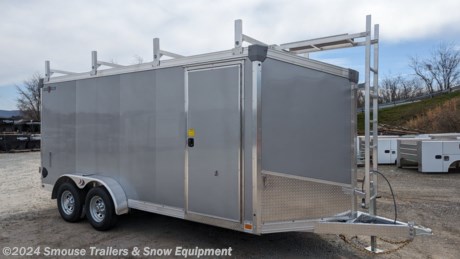 NEW 2024 Ideal Cargo 7x16 Evocore V-Nose Contractor Cargo w/Barn Doors

**OPTIONS ADDED:**
**6&quot; Additional Height (80&quot; Inside, 75&quot; Doors)**
**Adjustable Coupler**
**16&quot; OC Floor**
**Aluminum Ladder Racks w/ 12&quot; Galvanized Metal Walkway**
**Aluminum Access Ladder**
**22575R15 Galvanized Wheels**

## *$14,525!!! INTRO PRICE* \- CASH\, CHECK OR FINANCING PRICE\!\!\!\!


**MODEL: IDEV716TA3**

GVW: 9901#
Unladen: 2286#
Payload: 7615#

**MEASUREMENTS:**
Overall Length: 260&quot;
Overall Width: 102&quot;
Inside Length: 223&quot; (16&#39; + 32&quot; V)
Inside Width: 81.5&quot;
Side Door: 32x67
Rear Door Width: 73.5&quot;
Deck Height: 17.5&quot;

**INNOVATIVE FEATURES!!!**

* The walls and roof are made of robust GreenEdge bio-composite panels, without joints.
* The floor is made of ULTRA resistant anti-slip panels.
* The trailer&#39;s interior and exterior finish feature a unique, unrivalled aesthetic.
* GreenEdge bio-composite panels are made from 100% recycled materials. Average of 6500 plastic bottles recycled per trailer manufactured.
* GreenEdge bio-composite panels are assembled with a solid aluminum extruded structure exceeding the durability standards of any other trailer on the market.
* GreenEdge technology ensures that your trailer is already R5 insulated.
* The floor structure is made of 100% hot-dip galvanized steel. The framing of the walls are made of aluminum extrusions.
* The rear cap is made of a heavy-duty aluminum extruded structure reinforced with galvanized steel gussets.
* Biocomposite panels made from recycled plastic bottles.
* High impact resistance.
* Smaller carbon footprint.
* Thermal resistance, insulation and soundproofing.
* Unrivalled panel lifespan.
* In 3 words: sleek, lightweight and robust

**INNOVATION AT YOUR DISPOSAL**

* Insulated lining offers a temperate and comfortable space for you and less damageable for your equipment.
* Soundproof lining allows you to work without disturbing your customers.
* A white finish interior ensures incresed bightness.
* Panels specially conceived to allow a customized arrangement without complications.
* Heavy duty material for a reduced wear and increased longevity.
* White finish = brighter interior
* Thermal and sound insulation
* Easy installation for interior design

#### THE ID&#201;AL CARGO DIFFERENCE IN 10 POINTS

1. Single side door with flush lock handle and ramp door (1,200 lb capacity) for SA and TA trailers or ramp door (4,500 lb capacity) for TA3 and more. Duraflap and 4 floor D-rings included.
2. ULTRA impact-resistant and joint-free GreenEdge bio-composite panel walls and roof.
3. High-performance LED interior and exterior lights, and connector that stays flexible up to -40 &#176;C.
4. Triple tongue with adjustable coupler &amp; 7,000 lb galvanized steel (Zinc) trailer jack.
5. ULTRA-STURDY non-slip floor.
6. Hot dip galvanized steel rim and premium radial tires.
7. Hot dip galvanized steel floor structure with 10-year warranty.
8. GreenEdge bio-composite panel walls and roof assembled with solid aluminum extruded structure exceeding the durability standards of all other trailers currently on the market.
9. Superior interior and exterior finish, without joints, for an unrivalled aesthetic.
10. GreenEdge bio-composite panels made from 100% recycled materials—a process that helps give a second life to nearly 6,500 PET plastic bottles per manufactured unit.

**WE ARE YOUR ONE STOP SHOP FOR ALL PENNDOT PAPERWORK, FINANCING &amp; INSPECTIONS WHEN YOU PURCHASE A TRAILER HERE AT SMOUSE&#39;S.**

\*\* FINANCING AVAILABLE FOR THOSE WHO QUALIFY
\*\* FULL SERVICE CENTER TO INCLUDE INSPECTION,REPAIRS &amp; MODIFICATIONS
\*\* WE STOCK TRAILER PARTS AND ACCESSORIES
\*\* NEED A BRAKE CONTROL? WE INSTALL YOUR BREAK CONTROL WHILE WE ARE DOING YOUR PAPERWORK (IF TRUCK IS PREWIRED) ON YOUR NEW TRAILER.
\*\* WE ARE A MEMBER OF COSTARS

**\_ WE ACCEPT CASH-CHECK, VISA &amp; MASTERCARD \_**

\*Price, if shown, does not include government &amp; PENNDOT fees, taxes, dealer document preparation charges or any finance charges (if applicable). FOB Mt Pleasant, Pa
Final actual sales price will vary depending on options or accessories selected.
NOTE: Models with a price of &quot;Request a Quote&quot; are always included in a $0 search, regardless of actual value