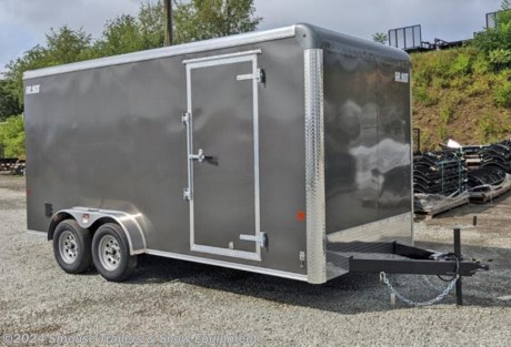 NEW 2024 Car Mate 7x16 HD Custom Cargo Trailer w/ Ramp Door (6&quot; Add&#39;l Hgt)

**OPTIONS ADDED:**
**6&quot; Additional Height (78&quot; Inside, 71&quot; Door)**
**16&quot; Crossmember Spacing**
**Ramp Rear Door w/ Spring Assist**
**(2) LED Dome Lights w/ Wall Switch**
**Wall Vents**
**Silver Spoke Wheels**

## **$8625!!! IS CASH, CHECK OR FINANCING PRICE!!!**

GVW: 7000#
Unladen: 2550#
Payload: 4450#

**Model: CM716CC-HD**

**MEASUREMENTS:**
Overall Exterior Length: 20&#39;
Overall Exterior Width: 99.5&quot;
Interior Box Length: 15&#39;8&quot;
Interior Box Width: 80&quot;
Interior Height: 78&quot; (71&quot; Door)
Ramp Door: 78&quot; w x 71&quot; H
Side Man Door Size: 36&quot; w
Frame: 2x5 Tube
Tongue Jack: 2000#

**STANDARD FEATURES:**
205/75R15 C Range Tires
White Spoke Wheels - Bolt Pattern 5 - 4 1/2
A-Frame Tongue w/Safety Chains and Hooks
Genuine Dexter Torflex Axle(s) w/E-Z Lube Hubs
Forward Self Adjusting Electric Brakes with Breakaway Kit &amp; Charger
7 Pole Light Plug Connector
3/8&quot; Plywood Walls - 16&quot; OC
.030 Exterior Aluminum
.032 Seamless 1 pc. Aluminum Roof - LIFETIME WARRANTY
Aluminum Roof Bows - 16&quot; OC
3/4&quot; Plywood Floor - Painted Both Sides - LIFETIME WARRANTY
4&quot; Formed C-Channel Crossmembers - 24&quot; OC -----&gt; Upgraded to 16&quot; OC
Structural Steel Tube Frame
Aluminum Diamond Plate Corners
16&quot; Aluminum Diamond Plate Front Stone Guard
Smooth Aluminum Fenders
Hot Dipped Galvanized Door Hardware
LED Lighting - LIFETIME WARRANTY

**WE ARE YOUR ONE STOP SHOP FOR ALL PENNDOT PAPERWORK, FINANCING &amp; INSPECTIONS WHEN YOU PURCHASE A TRAILER HERE AT SMOUSE&#39;S.**

\*\* FINANCING AVAILABLE FOR THOSE WHO QUALIFY
\*\* FULL SERVICE CENTER TO INCLUDE INSPECTION,REPAIRS &amp; MODIFICATIONS
\*\* WE STOCK TRAILER PARTS AND ACCESSORIES
\*\* NEED A BRAKE CONTROL? WE INSTALL YOUR BREAK CONTROL WHILE WE ARE DOING YOUR PAPERWORK (IF TRUCK IS PREWIRED) ON YOUR NEW TRAILER.
\*\* WE ARE A MEMBER OF COSTARS

\_ **WE ACCEPT CASH-CHECK, VISA &amp; MASTERCARD** \_

\*Price, if shown, does not include government &amp; PENNDOT fees, taxes, dealer document preparation charges or any finance charges (if applicable). FOB Mt Pleasant, PaFinal actual sales price will vary depending on options or accessories selected.
NOTE: Models with a price of &quot;Request a Quote&quot; are always included in a $0 search, regardless of actual value