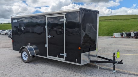 NEW 2023 Car Mate 6x14 V-Sport Cargo Trailer w/ Ramp Door - **CM2383**

**OPTIONS:**
**72&quot; Inside (65&quot; Door)**
**Ramp Door**
**LED Dome Light**
**Econo Wall Vents**
**20575R15 Silver Spoke Wheels**

## $5150!!! IS CASH, CHECK OR FINANCING PRICE!!!

GVW: 2990#
Unladen: 1590#
Payload: 1400#

**MODEL: CM612ECV**

Interior Box Length to Square: 13&#39;8&quot;
Axle: 3500# Dexter Spring Axle
Coupler/Hitch Ball Size: 2&quot;
Light Plug Connector: Flat 4 Pole
Overall Exterior Length: 16&#39;3&quot;
Overall Exterior Height: 98&quot;
Overall Exterior Width: 94&quot;
Interior Box Width: 72&quot;
Platform Height: 19&quot;
Hitch Height: 18&quot;
Door: 66&quot; W x 65&quot; H
Side Man Door: 32&quot;
Crossmembers: 24&quot; OC - 2x2x3/16 Steel Angle
Frame: 2x3

**STANDARD FEATURES**
205/75R15 C Range Tires
White Spoke Wheels - Bolt Pattern 5 - 4 1/2
A-Frame Tongue with Safety Chains and Hooks
Genuine Dexter Spring Axles w/E-Z Lube Hubs
2000# Tongue Jack
3/8&#226;&#179; Plywood Walls - 16&#226;&#179; OC
.030 Exterior Aluminum - Black or White (Colors Optional)
.032 Seamless 1 pc. Aluminum Roof - LIFETIME WARRANTY
Aluminum Roof Bows - 24&#226;&#179; OC
3/4&#226;&#179; Plywood Floor - Unpainted - LIFETIME WARRANTY
Structural Steel Tube Frame
Aluminum Diamond Plate Corners
16&#226;&#179; Aluminum Diamond Plate Front Stone Guard
Smooth Aluminum Fenders
Hot Dipped Galvanized Door Hardware
LED Lighting - LIFETIME WARRANTY

&lt;br&gt;
**WE ARE YOUR ONE STOP SHOP FOR ALL PENNDOT PAPERWORK, FINANCING &amp; INSPECTIONS WHEN YOU PURCHASE A TRAILER HERE AT SMOUSE&#39;S.**

\*\* FULL SERVICE CENTER TO INCLUDE INSPECTION,REPAIRS &amp; MODIFICATIONS
\*\* WE STOCK TRAILER PARTS AND ACCESSORIES
\*\* NEED A BRAKE CONTROL? WE INSTALL YOUR BREAK CONTROL WHILE WE ARE DOING YOUR PAPERWORK (IF TRUCK IS PREWIRED) ON YOUR NEW TRAILER.
\*\* WE ARE A MEMBER OF COSTARS

\_ **WE ACCEPT CASH-CHECK, VISA &amp; MASTERCARD** \_

\*Price, if shown, does not include government &amp; PENNDOT fees, taxes, dealer document preparation charges or any finance charges (if applicable). FOB Mt Pleasant, Pa
Final actual sales price will vary depending on options or accessories selected.
NOTE: Models with a price of &quot;Request a Quote&quot; are always included in a $0 search, regardless of actual value

&lt;br&gt;