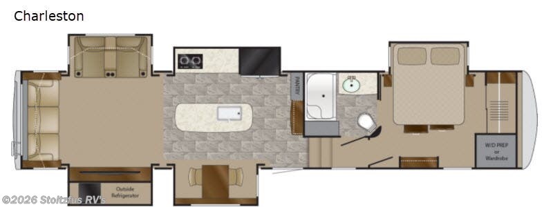 2018 Heartland Landmark 365 Charleston - Used Fifth Wheel For Sale by Stoltzfus RV's in Adamstown, Pennsylvania features Slideout