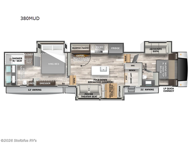 2025 Forest River Cedar Creek 381MUD - New Fifth Wheel For Sale by Stoltzfus RV's in Adamstown, Pennsylvania features Slideout