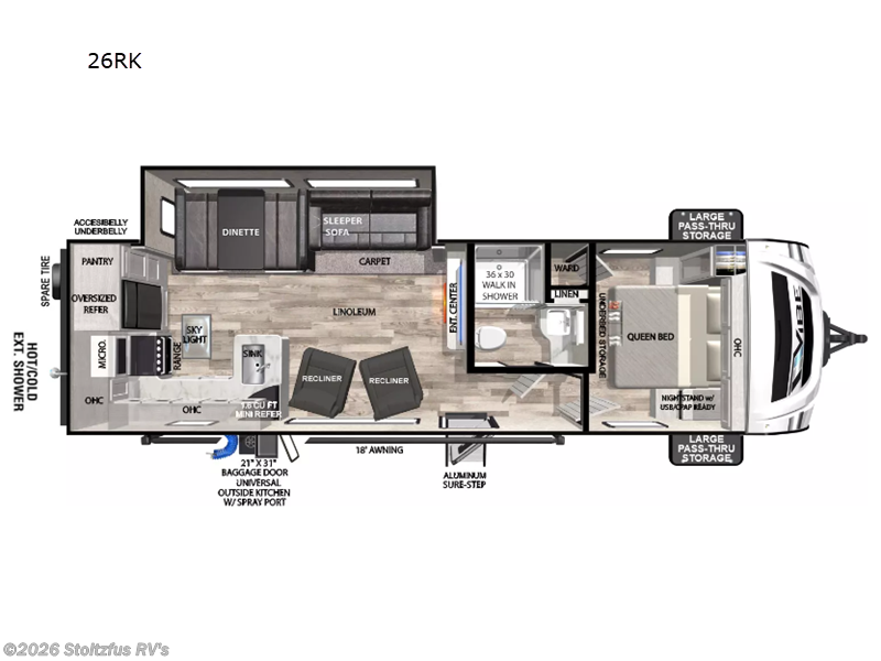 2023 Forest River Vibe 26RK - Used Travel Trailer For Sale by Stoltzfus RV's in Adamstown, Pennsylvania features Slideout