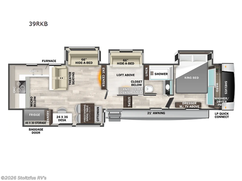 2026 Forest River Cedar Creek Experience 39RKB - New Fifth Wheel For Sale by Stoltzfus RV's in Adamstown, Pennsylvania features Slideout