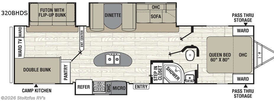 2017 Coachmen Freedom Express 320BHDS - Used Travel Trailer For Sale by Stoltzfus RV's in Adamstown, Pennsylvania features Slideout