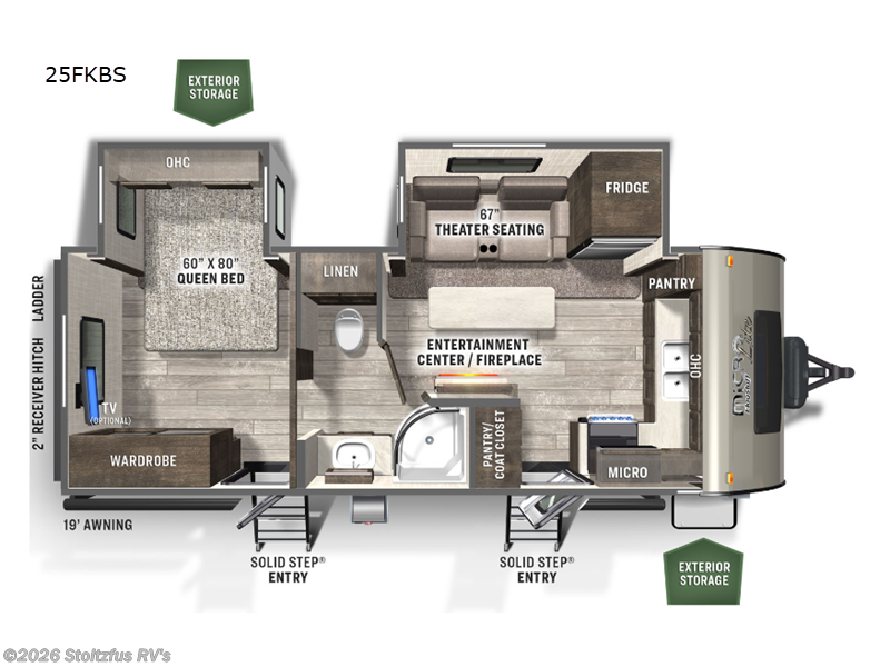 2022 Forest River Flagstaff Micro Lite 25FKBS - Used Travel Trailer For Sale by Stoltzfus RV's in Adamstown, Pennsylvania features Slideout