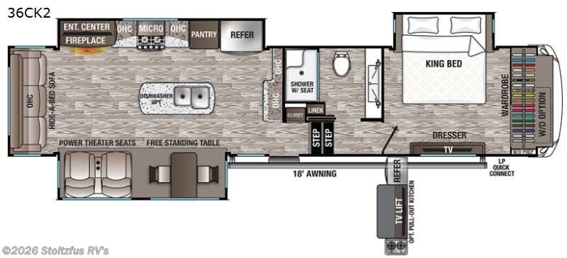 2020 Forest River Cedar Creek Hathaway Edition 36CK2 - Used Fifth Wheel For Sale by Stoltzfus RV's in Adamstown, Pennsylvania features Slideout