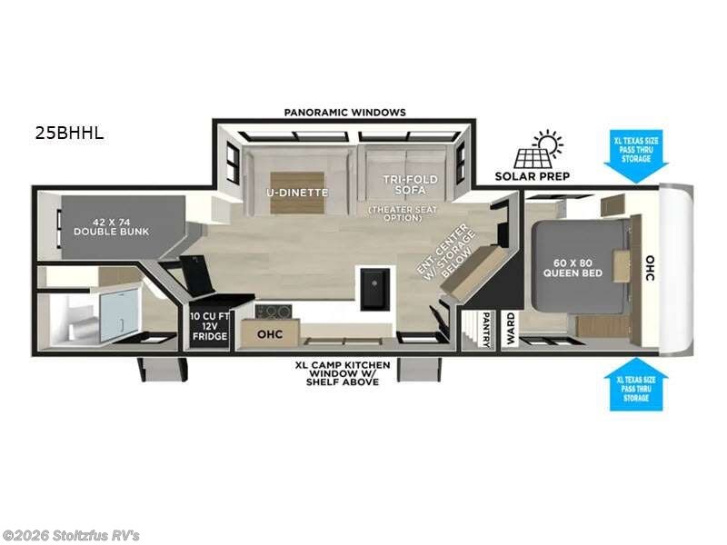 2026 Forest River Salem Hemisphere Hyper-Lyte 25BHHL - New Travel Trailer For Sale by Stoltzfus RV's in Adamstown, Pennsylvania features Slideout