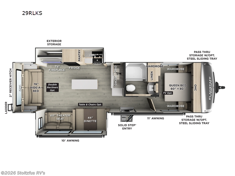 2026 Forest River Flagstaff Super Lite 29RLKS - New Travel Trailer For Sale by Stoltzfus RV's in Adamstown, Pennsylvania features Slideout