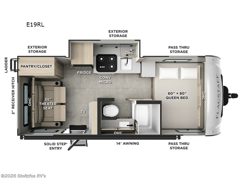 2026 Forest River Flagstaff E-Pro E19RL - New Travel Trailer For Sale by Stoltzfus RV's in Adamstown, Pennsylvania features Slideout