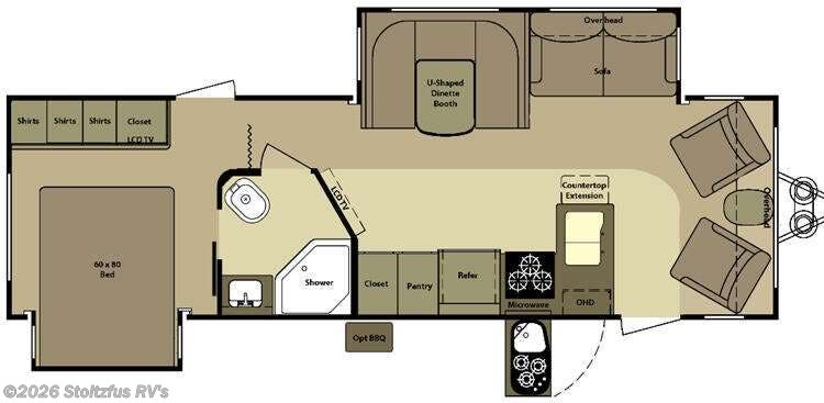 2010 Highland Ridge Roamer RT281FLR - Used Travel Trailer For Sale by Stoltzfus RV's in Adamstown, Pennsylvania features Slideout