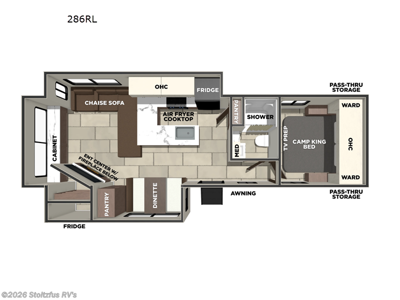 2026 Prime Time Tracer 286RL - New Travel Trailer For Sale by Stoltzfus RV's in Adamstown, Pennsylvania features Slideout