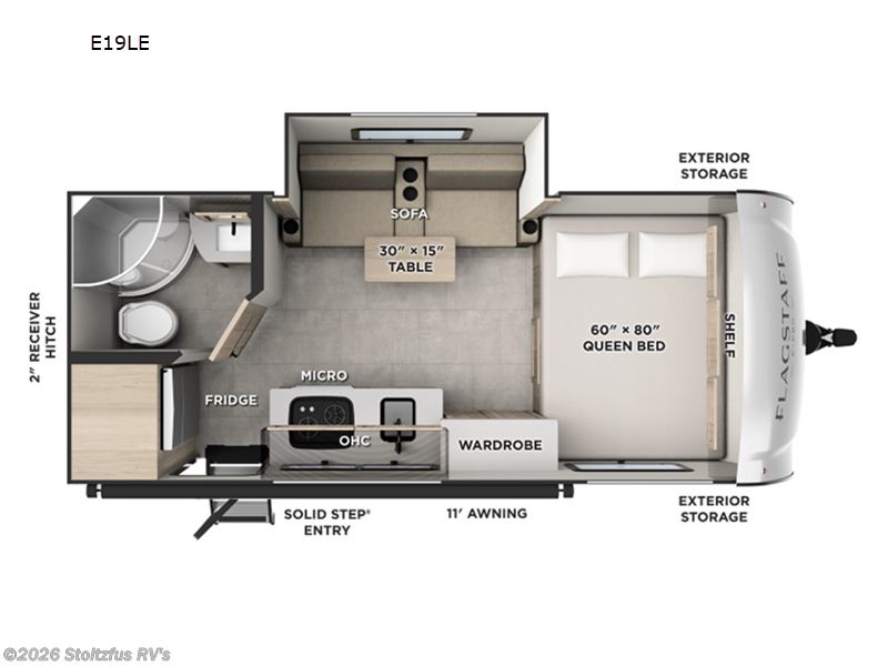 2026 Forest River Flagstaff E-Pro E19LE - New Travel Trailer For Sale by Stoltzfus RV's in Adamstown, Pennsylvania features Slideout