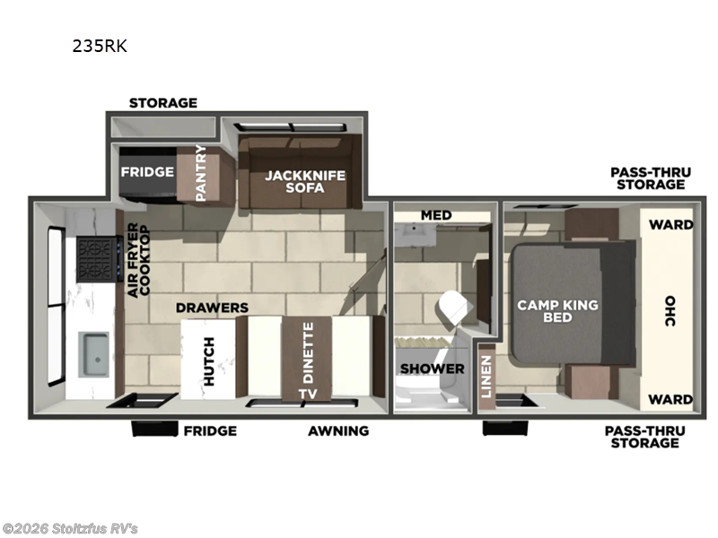 2027 Prime Time Tracer 235RK - New Travel Trailer For Sale by Stoltzfus RV's in Adamstown, Pennsylvania features Slideout