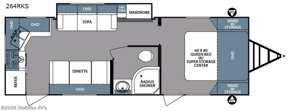 2017 Forest River Surveyor 264RKS - Used Travel Trailer For Sale by Stoltzfus RV's in Adamstown, Pennsylvania features Slideout