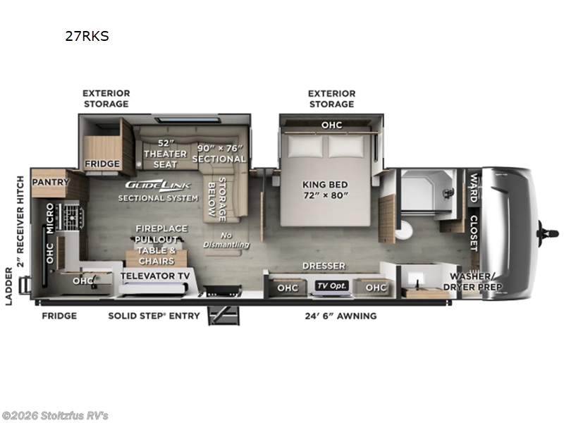 2027 Forest River Flagstaff Super Lite 27RKS - New Travel Trailer For Sale by Stoltzfus RV's in Adamstown, Pennsylvania features Slideout