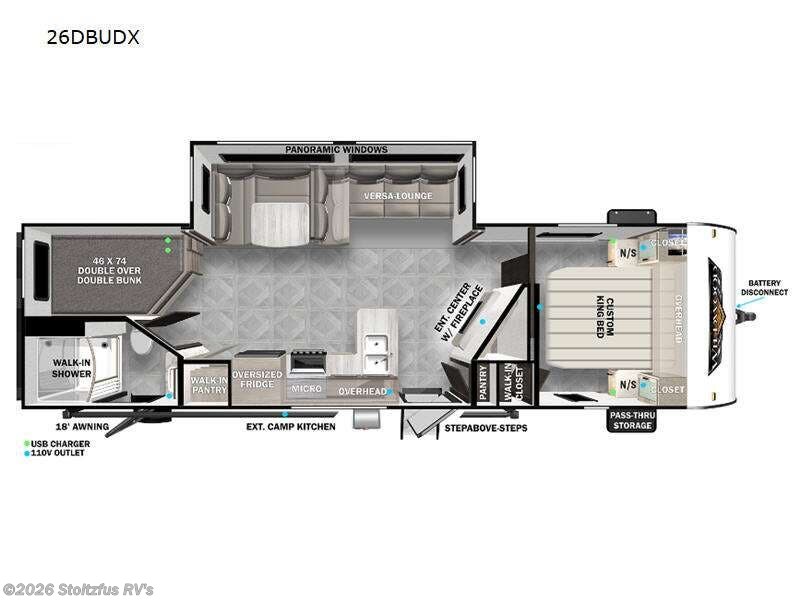2023 Forest River Wildwood 26DBUDX - Used Travel Trailer For Sale by Stoltzfus RV's in Adamstown, Pennsylvania features Slideout