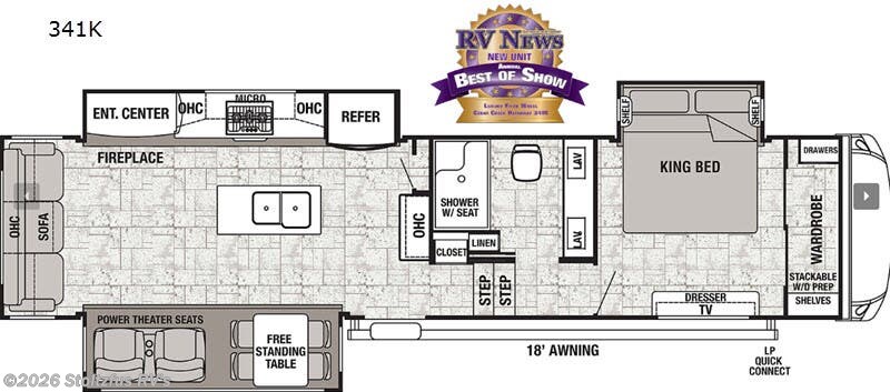 2019 Forest River Cedar Creek Hathaway Edition 34IK - Used Fifth Wheel For Sale by Stoltzfus RV's in Adamstown, Pennsylvania features Slideout