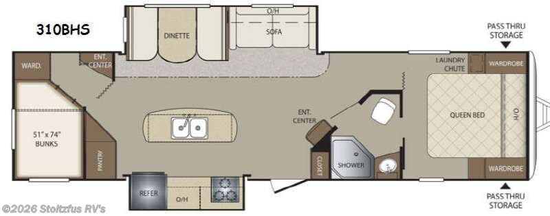 2016 Keystone Bullet 310BHS - Used Travel Trailer For Sale by Stoltzfus RV's in Adamstown, Pennsylvania