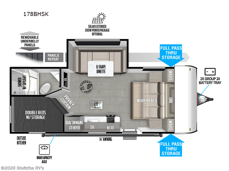 2024 Forest River Salem FSX 178BHSK - Used Travel Trailer For Sale by Stoltzfus RV's in Adamstown, Pennsylvania features Slideout