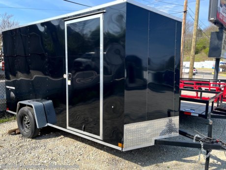 Formula Cargo Trailers are designed for every haul, every season, and every lifestyle. We strive to meet the demands of business owners and outdoor enthusiasts alike. Here we have a Black 6&#39;X12&#39; Conquest V-Nose Enclosed trailer with .030 exterior skin. Financing and Rent-to-Own options available. 