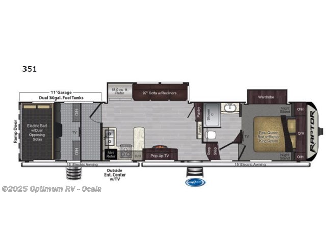 2019 Keystone Raptor 351 Rv For Sale In Ocala Fl 34480 0rp678 Rvusa Com Classifieds