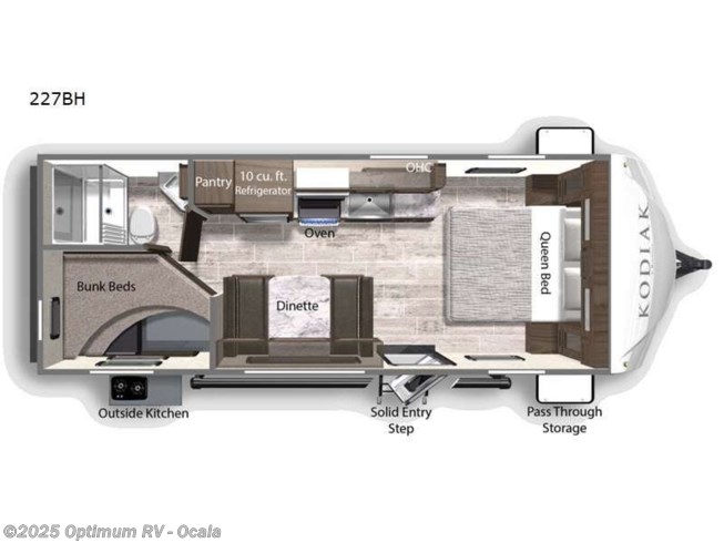 2022 Dutchmen Kodiak Ultra-Lite 227BH - New Travel Trailer For Sale by Optimum RV - Ocala in Ocala, Florida