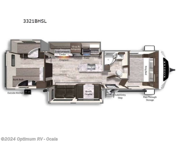 2022 Dutchmen Kodiak Ultimate 3321BHSL - New Travel Trailer For Sale by Optimum RV - Ocala in Ocala, Florida