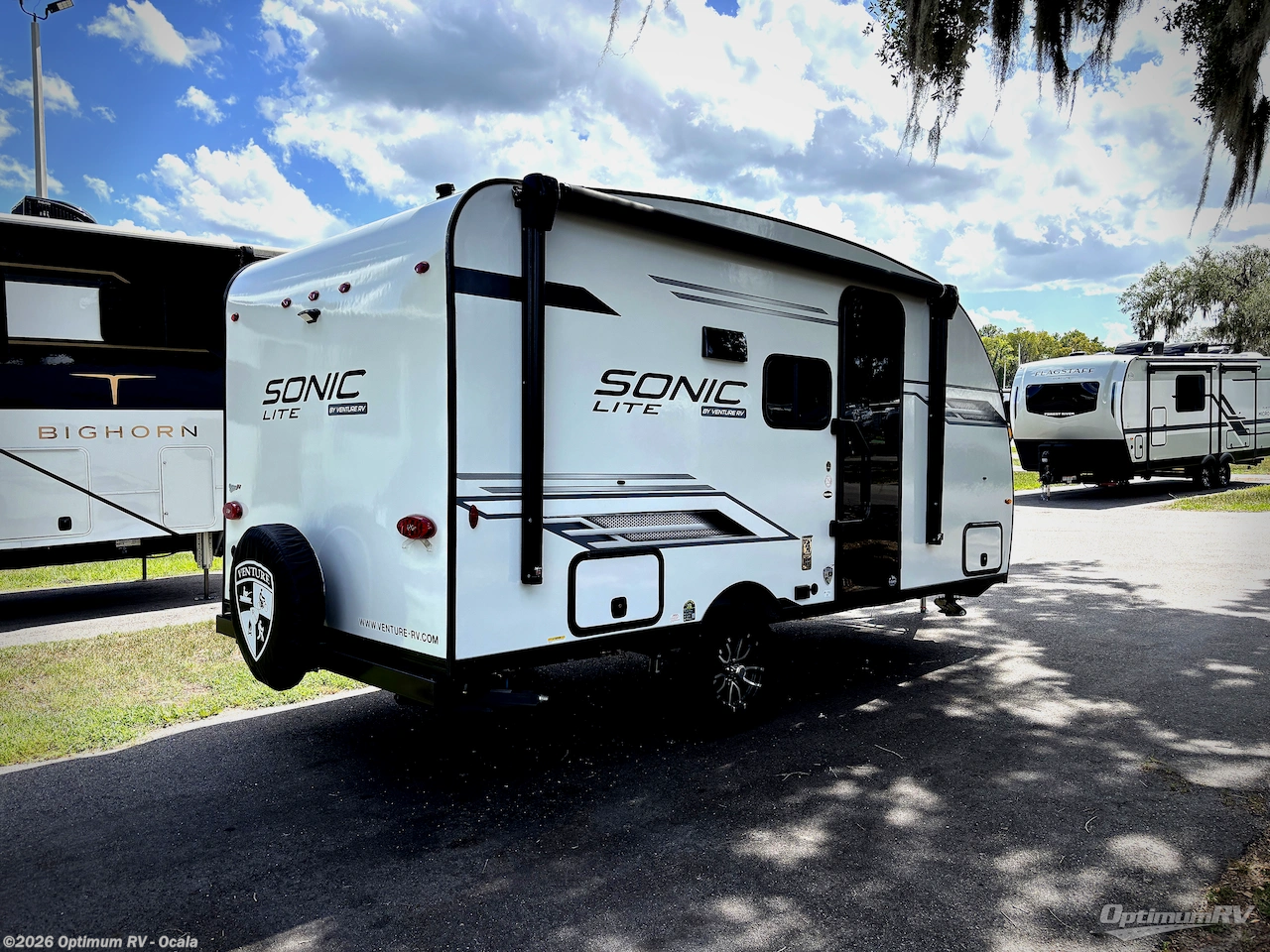 2025 Venture RV Sonic Lite SL150VRB - New Travel Trailer For Sale by Optimum RV - Ocala in Ocala, Florida features Awning
